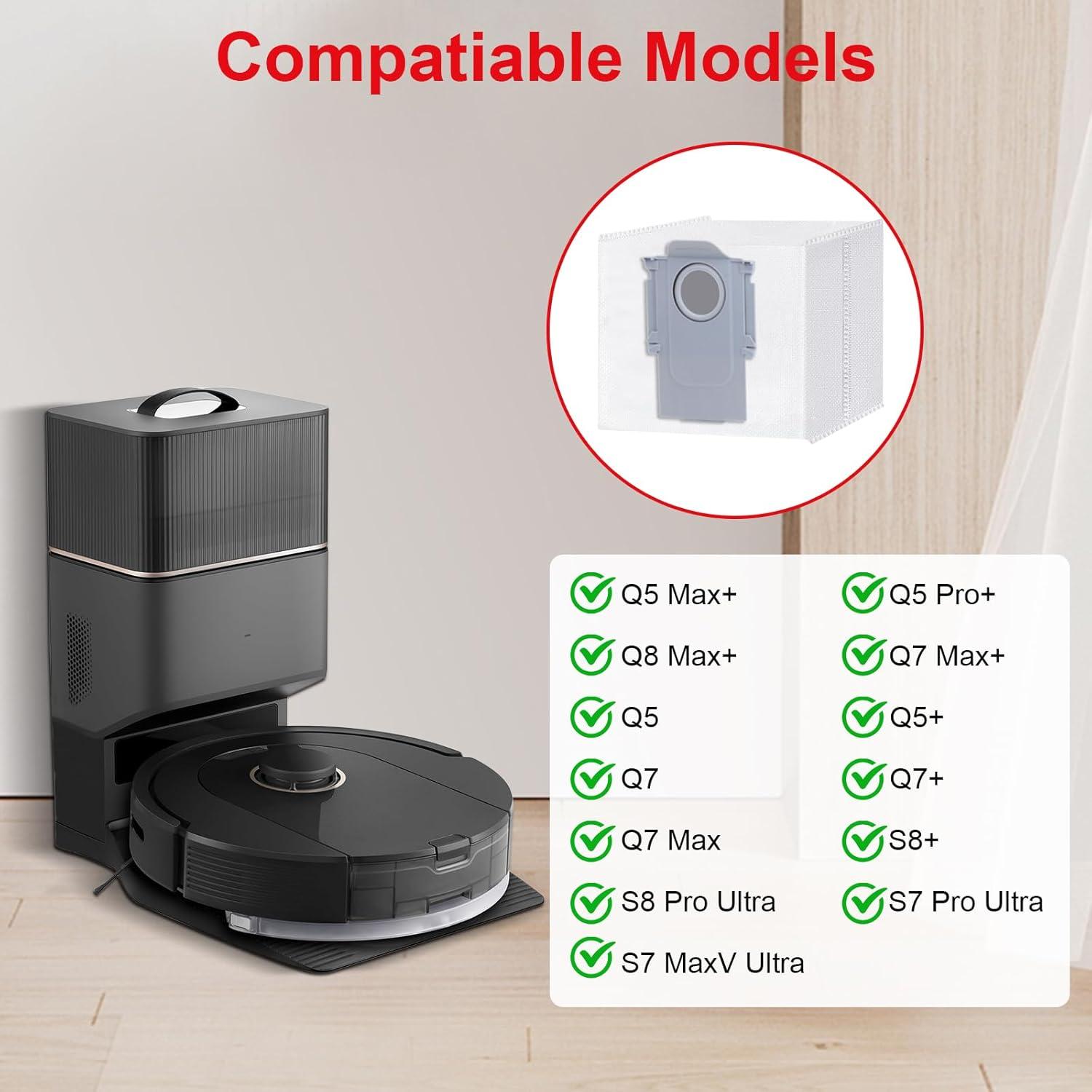 Paquete de 6 bolsas de polvo Eravsow para Roborock S8 Pro Ultra
