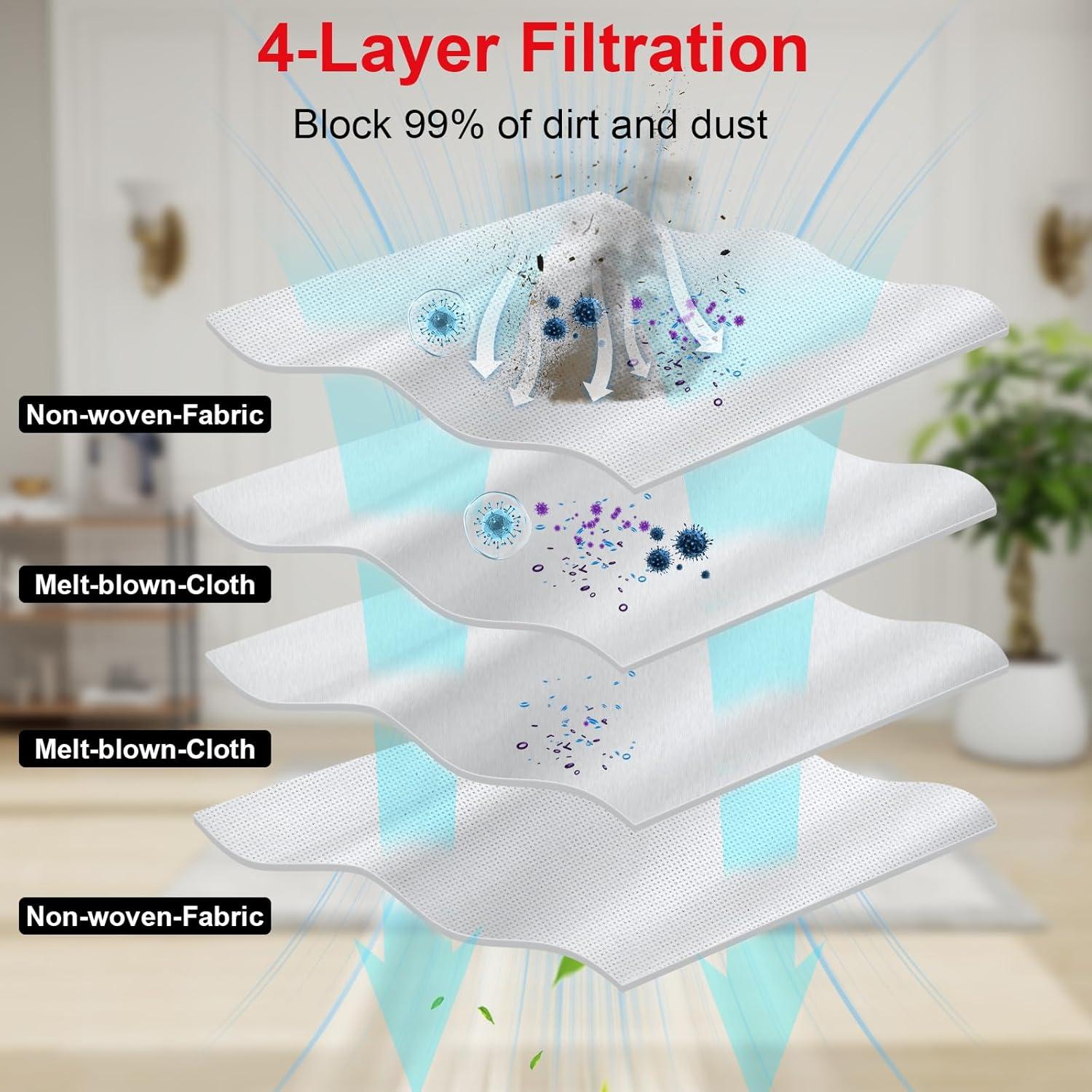 Paquete de 6 bolsas de polvo Eravsow para Roborock S8 Pro Ultra