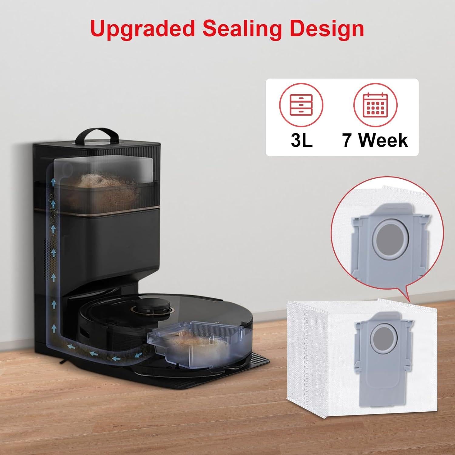 Paquete de 6 bolsas de polvo Eravsow para Roborock S8 Pro Ultra