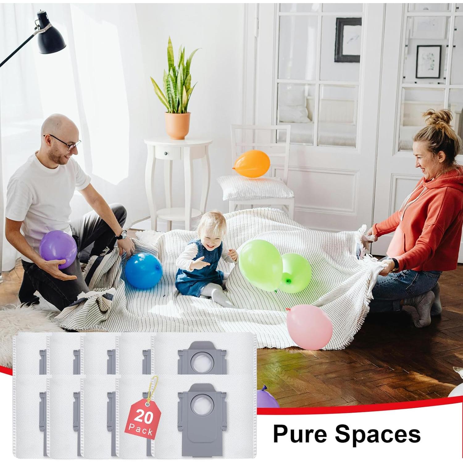 Paquete de 6 bolsas de polvo Eravsow para Roborock S8 Pro Ultra