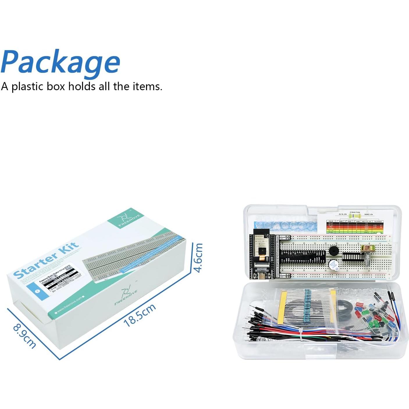 Kit de Inicio Freenove ESP32-WROVER CAM - 141 Artículos, 58 Proyectos
