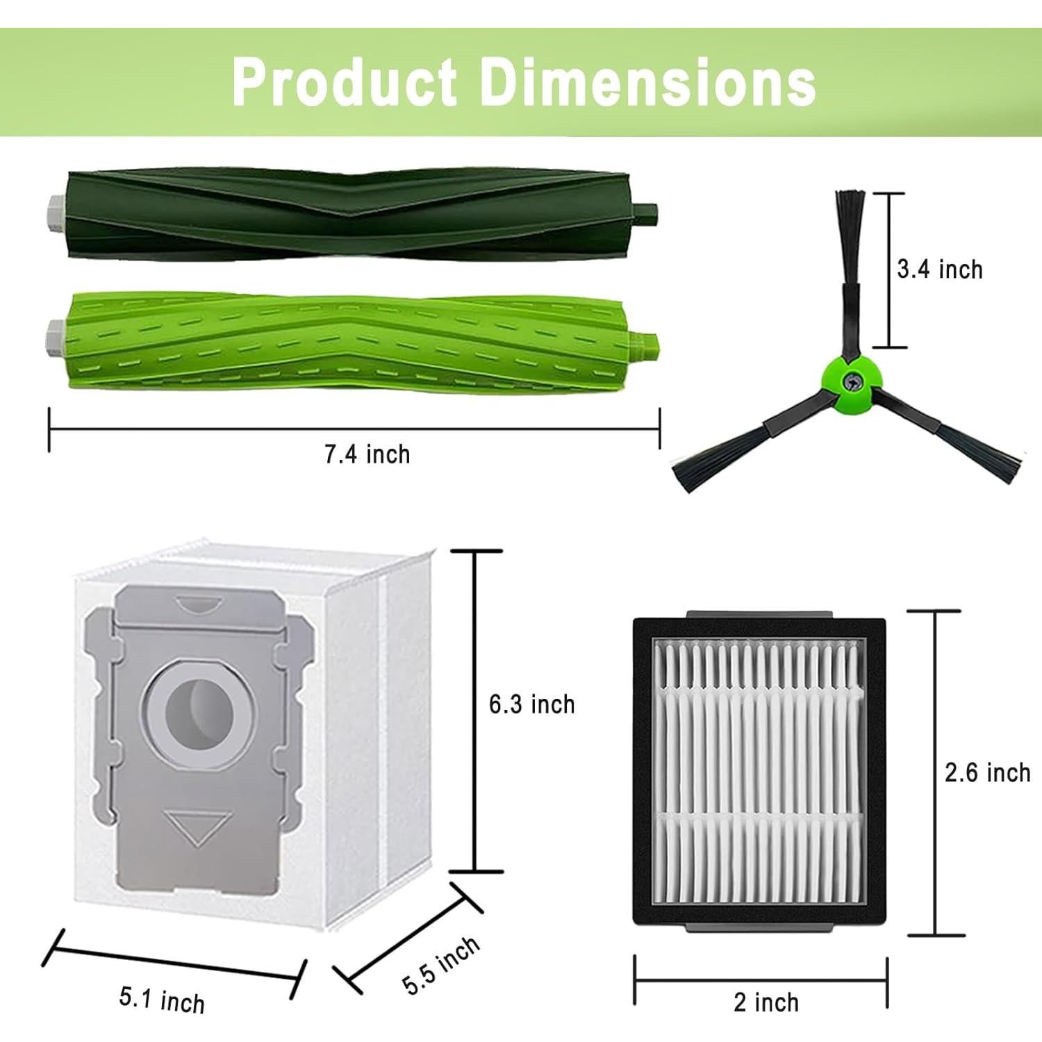 26 Piezas Repuesto Bvhonwe para iRobot Roomba i3 i4 i5 i6 i7 i8