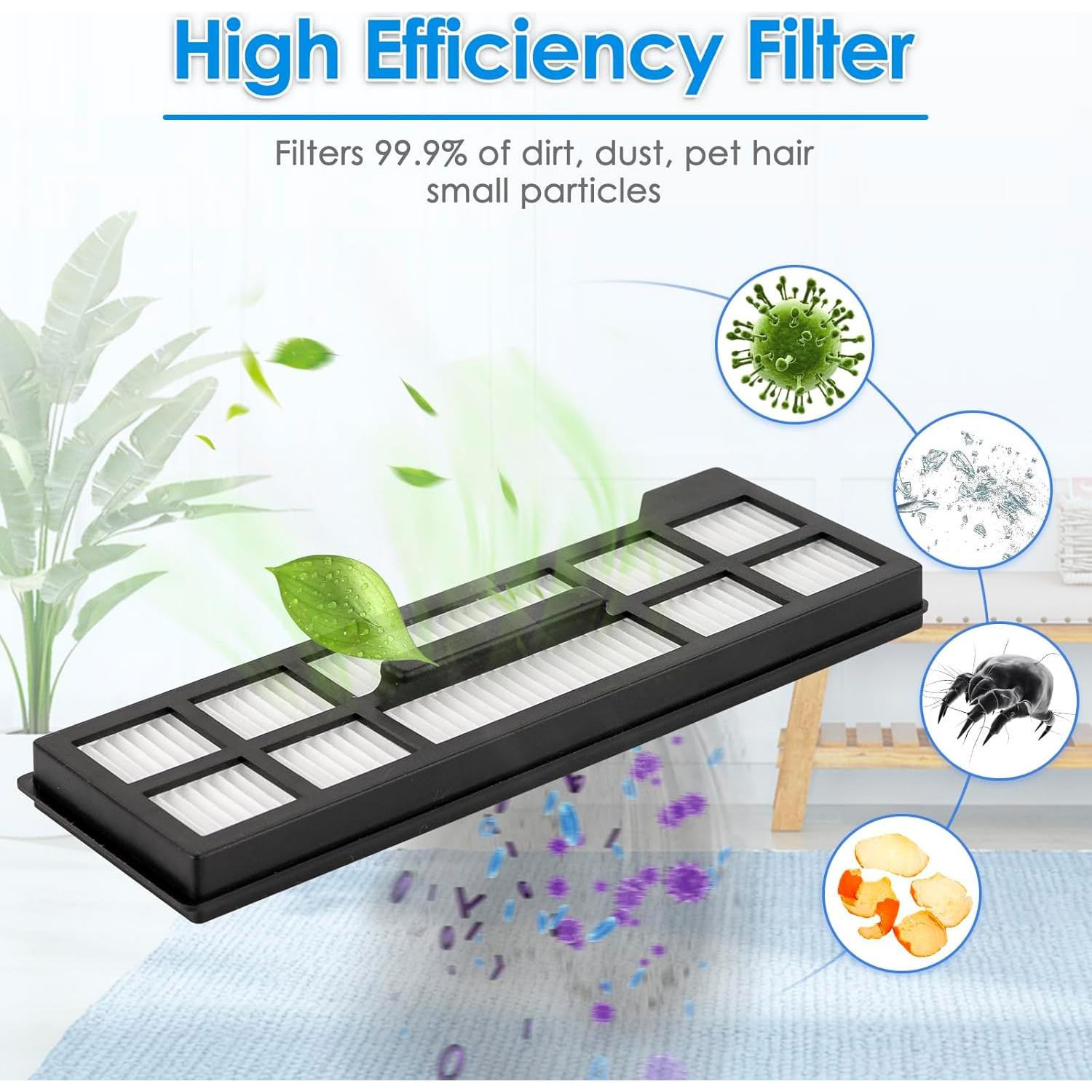 6 Filtros HEPA COWINORY para Aspiradora Robot EUFY X10 Pro Omni
