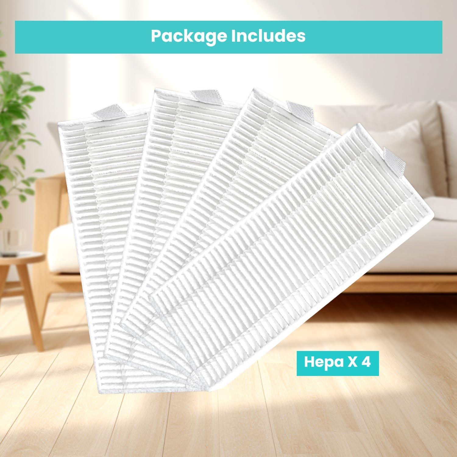 Lefant 4PCS Hepa Filter Replacement Accessories M310 Robot Vacuum Cleaner