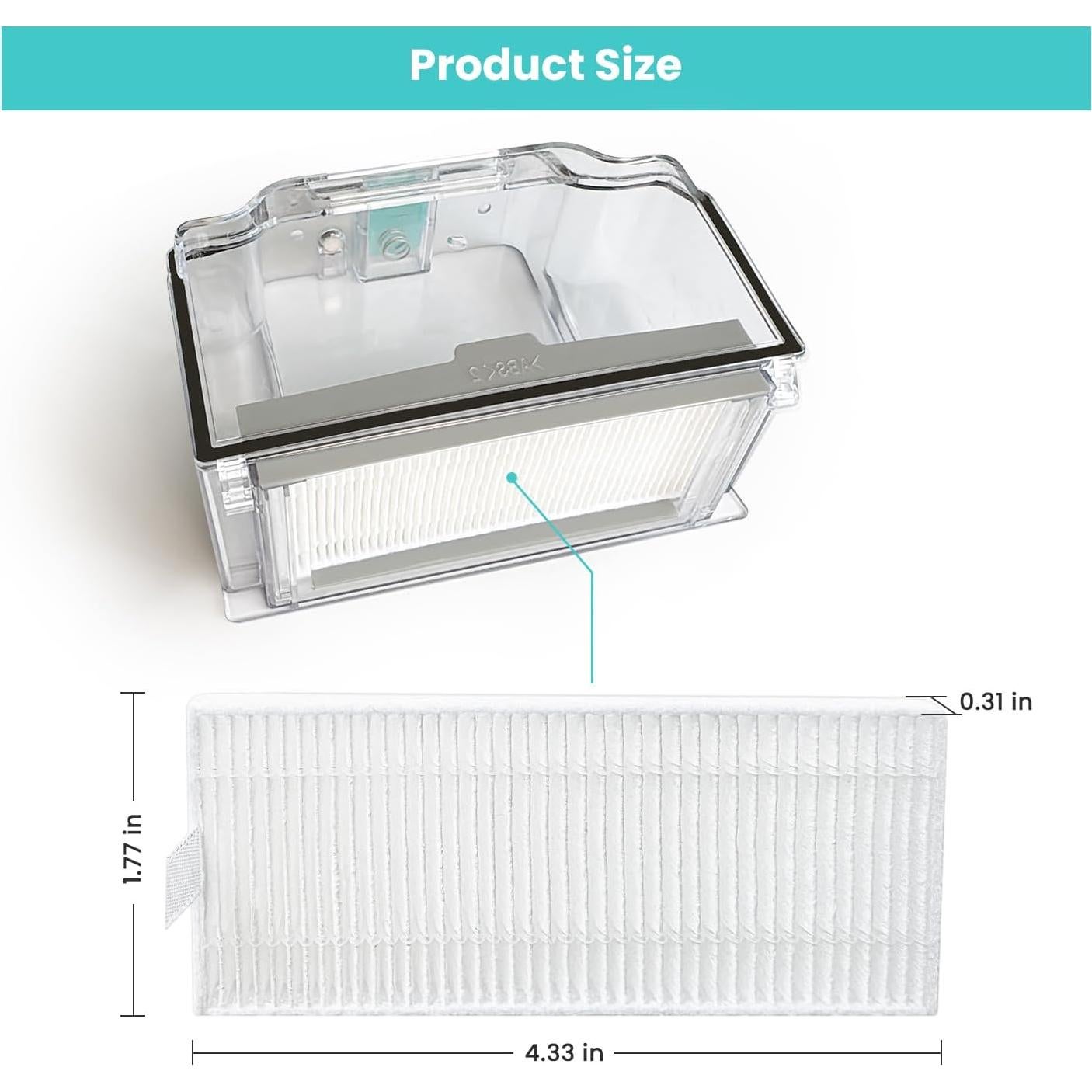 Lefant 4PCS Hepa Filter Replacement Accessories M310 Robot Vacuum Cleaner