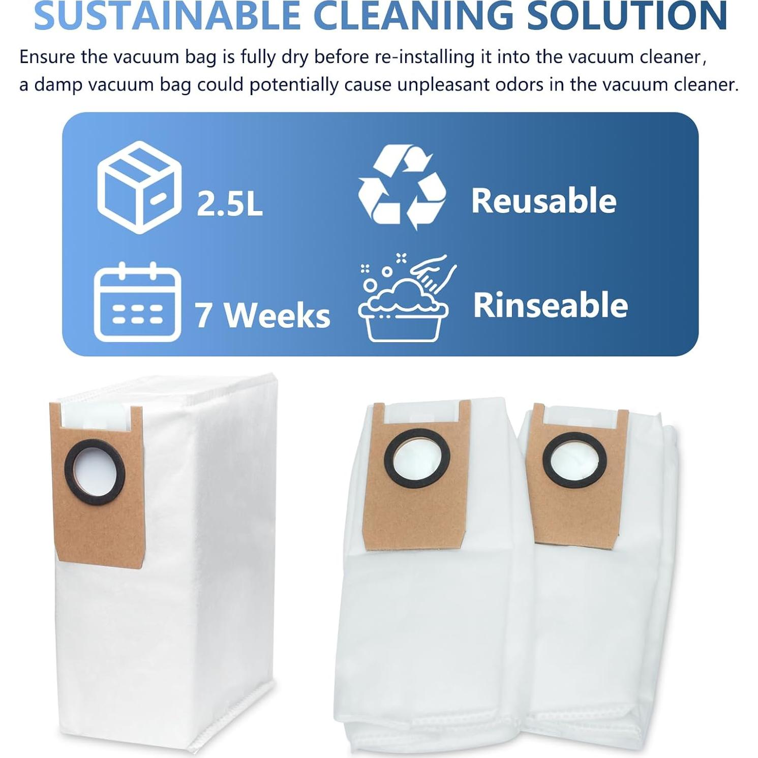 14 Bolsas de Repuesto Eufy Omni S1 Pro 2.5L Desechables