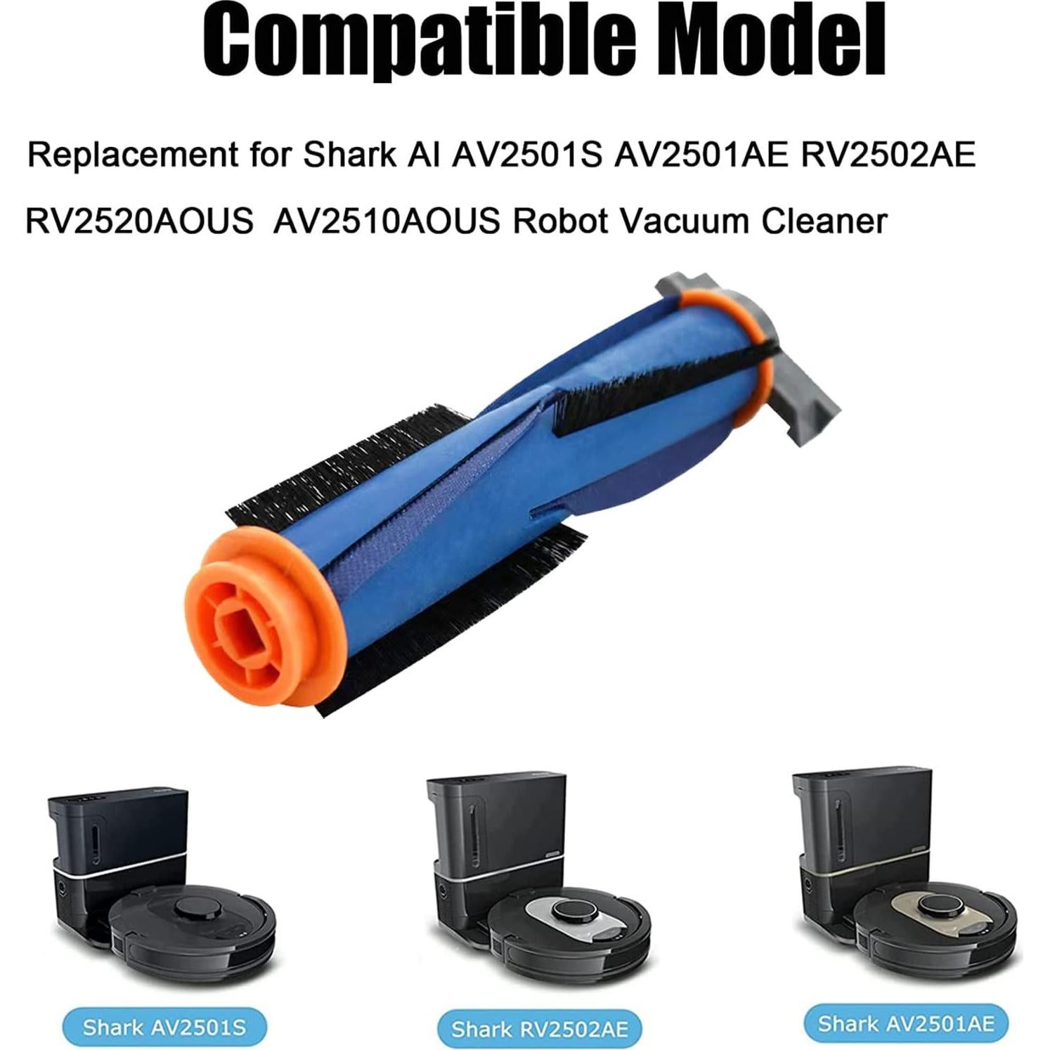 Replacement Parts BrushRoll for Shark AI AV2511AE AV2501S AV2501AE RV2502AE RV2520AOUS AV2510AOUS RV2410WD RV2610WA RV2610WD RV2620WD Roller Brush & Main Brush Robot Vacuum Cleaner