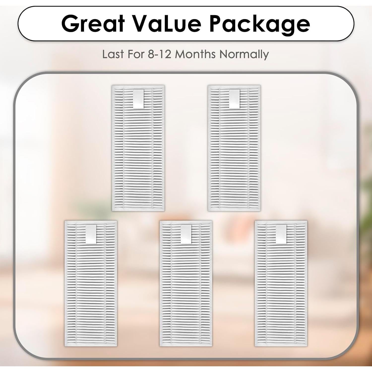 Paquete de 5 Filtros HEPA LemonRunRun para Aspirador M310