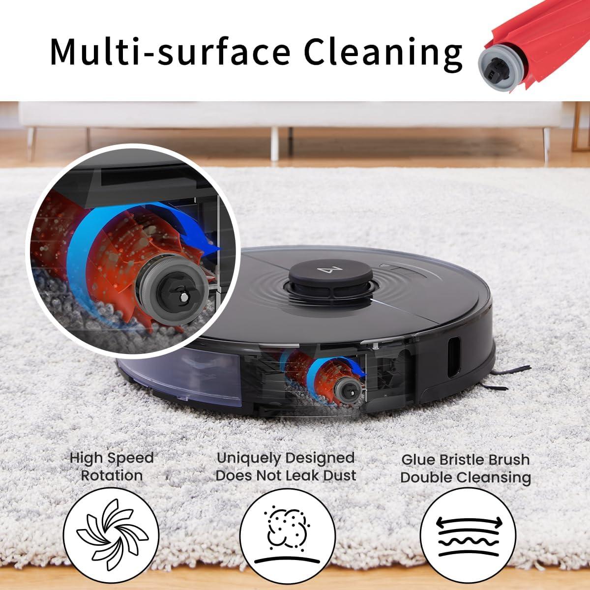 Rubber Main Brush Replacement Compatible for RoborockS7, S7 MaxV, S7 Max Ultra, Q Revo,Qrevo MaxV, Q7, Q5,Q5+,Qrevo Pro, Qrevo S, Qrevo Plus Robot Vacuum Cleaner Accessories Replacement Part