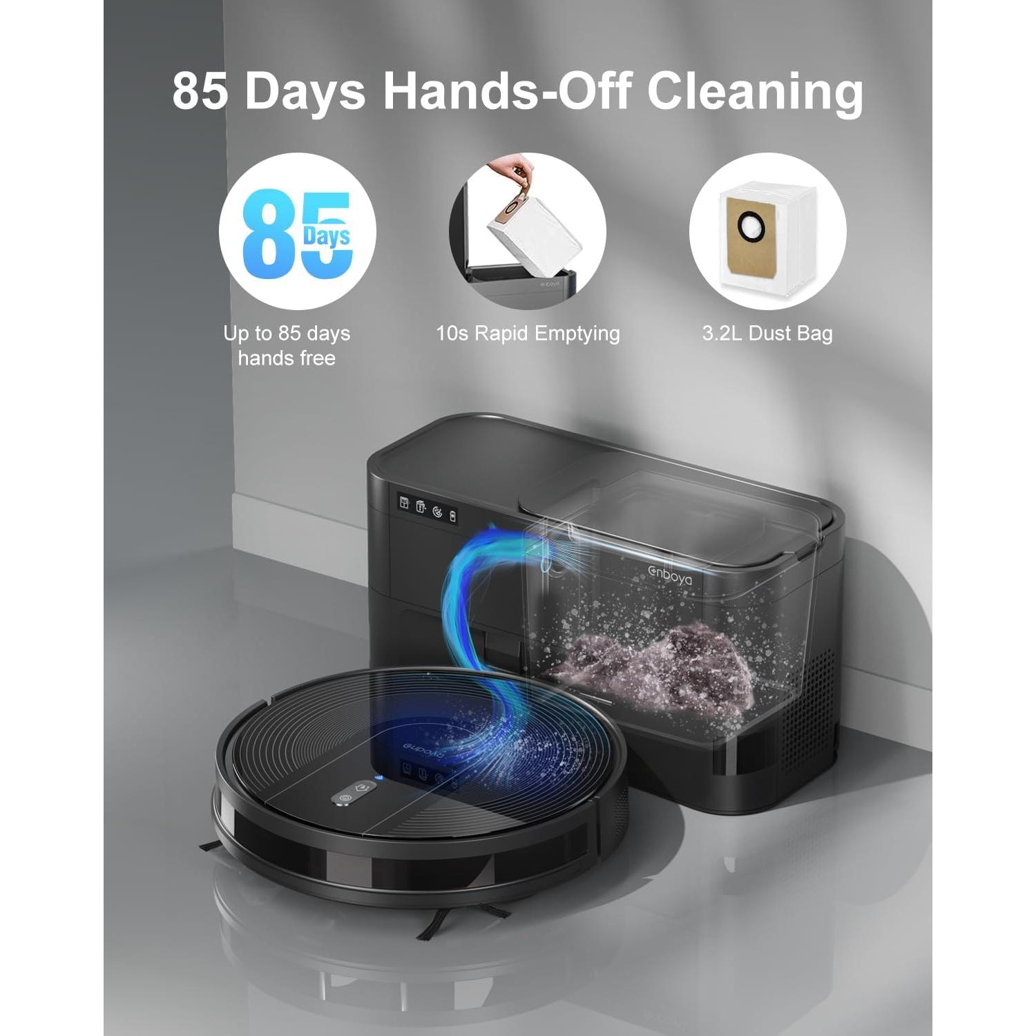 Aspiradora Robot Autovaciado 9000Pa - Ideal para Mascotas