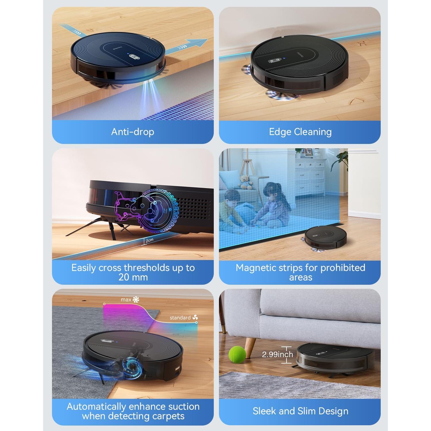 Aspiradora Robot Autovaciado 9000Pa - Ideal para Mascotas