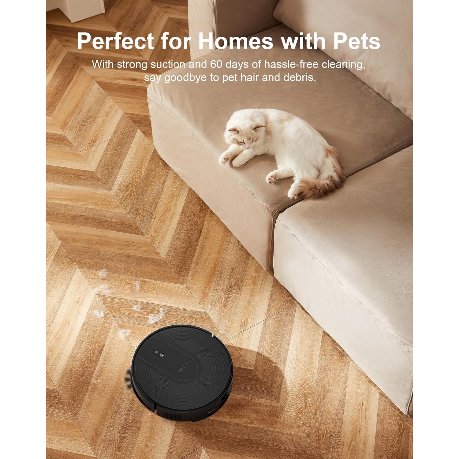 Aspiradora Robot Autovaciado 9000Pa - Ideal para Mascotas