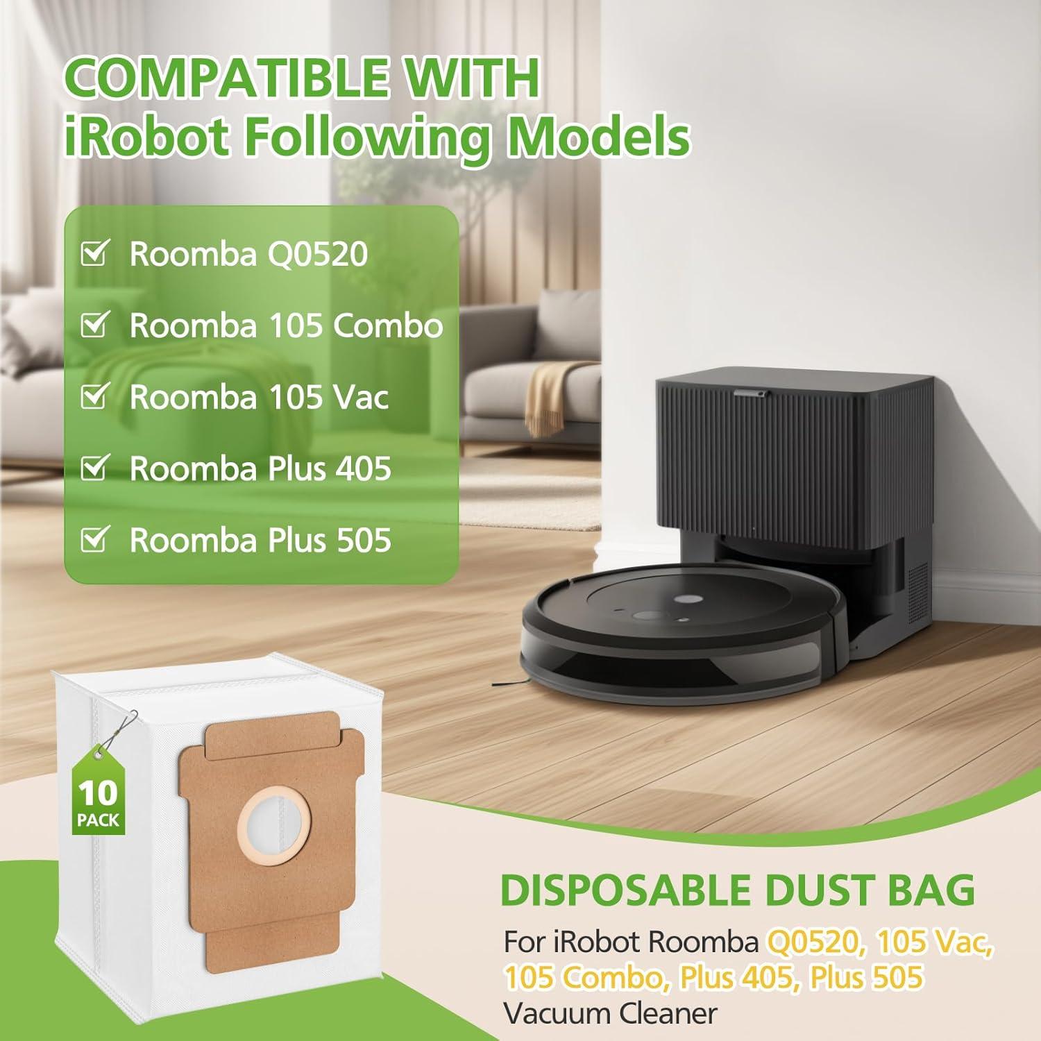 Bolsas de Polvo Zeekech Q0520 para iRobot Roomba - 10 Paquetes