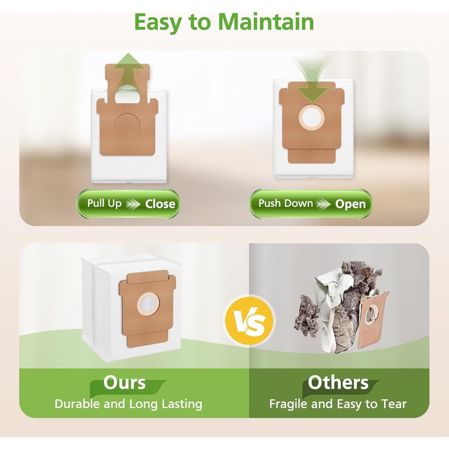 Bolsas de Polvo Zeekech Q0520 para iRobot Roomba - 10 Paquetes