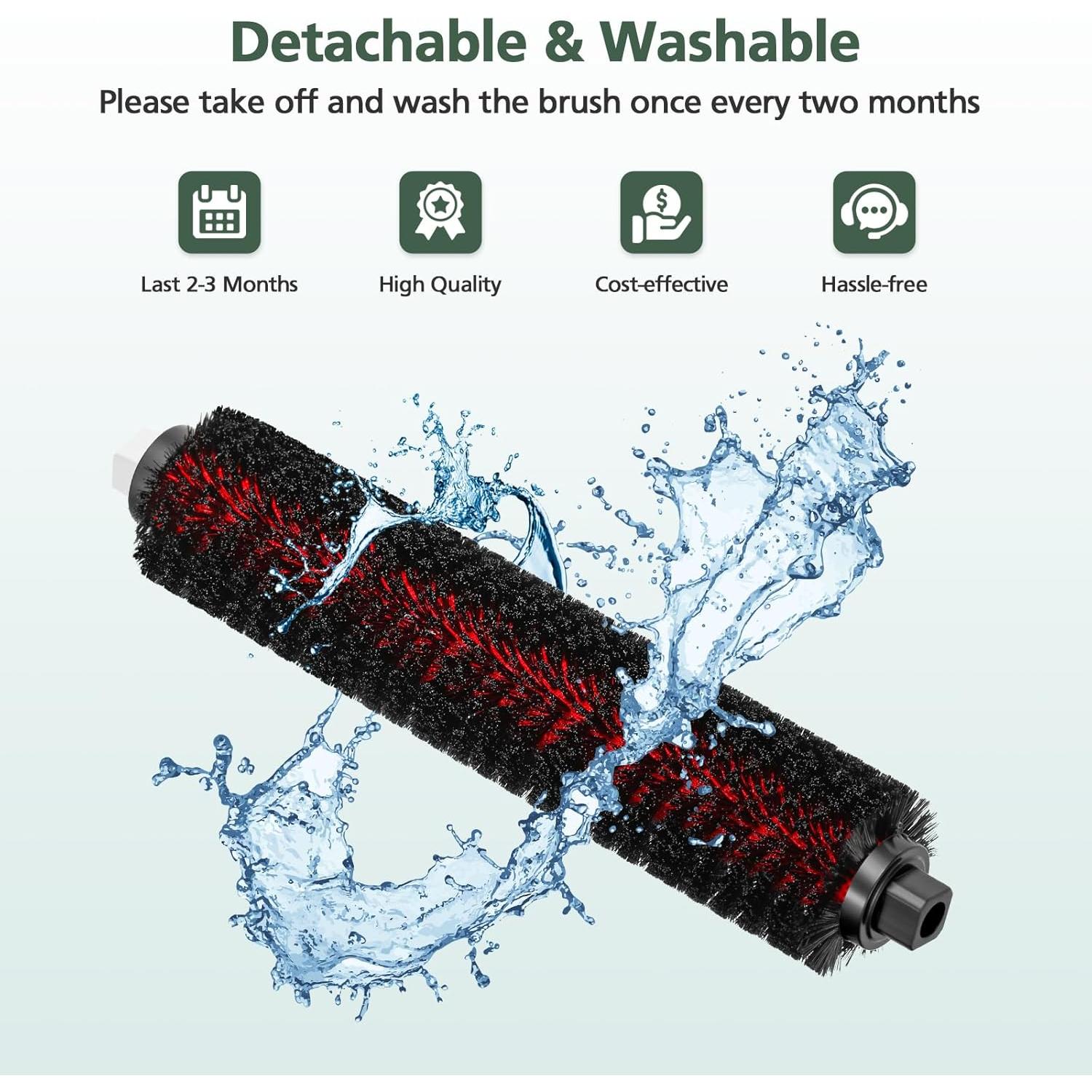 2 Cepillos de Limpieza Autolimpiantes isinlive para Roborock S8 Pro Ultra y S7 MaxV Ultra