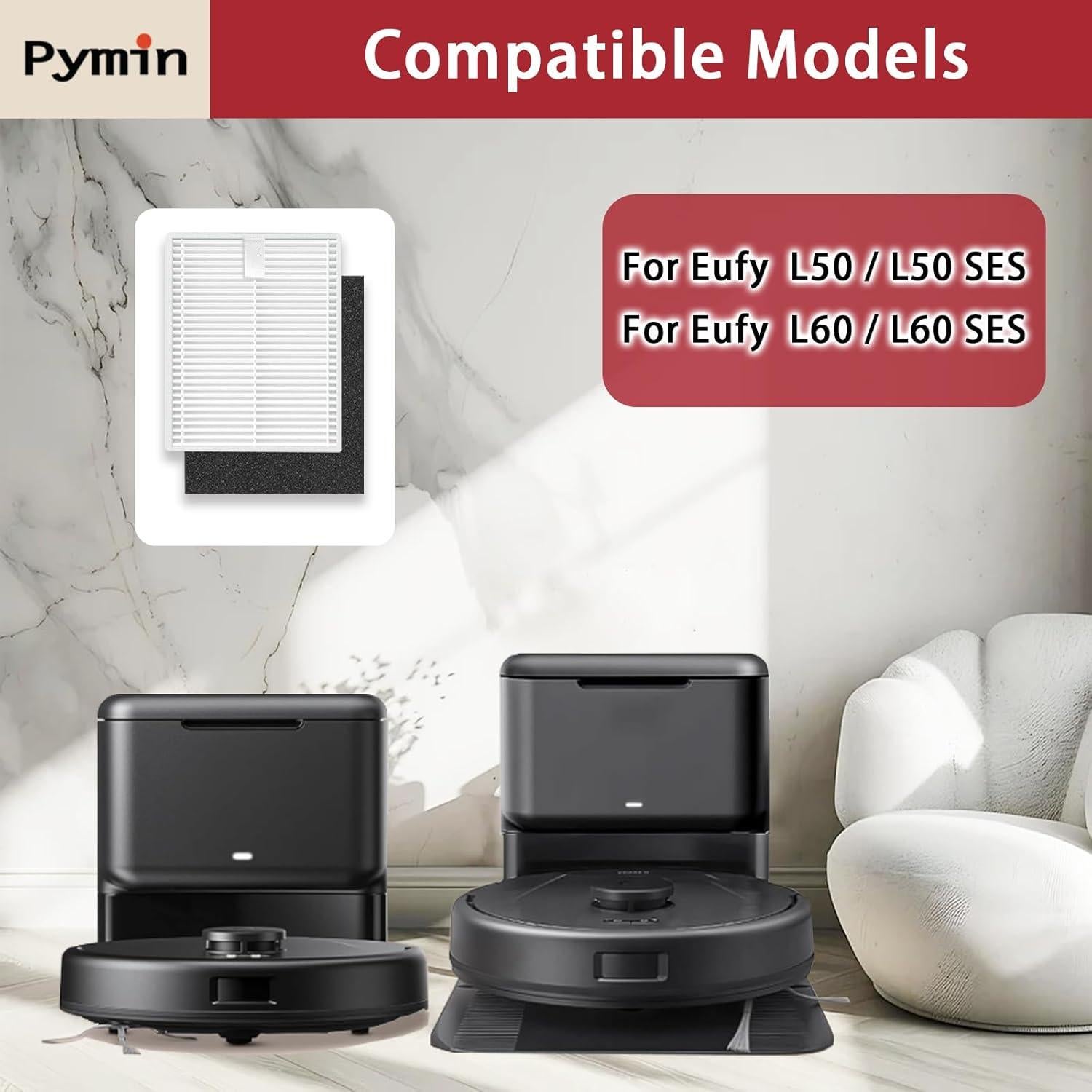 Filtros HEPA Pymin 6 Pack para Eufy Clean L50/L60 Lavables