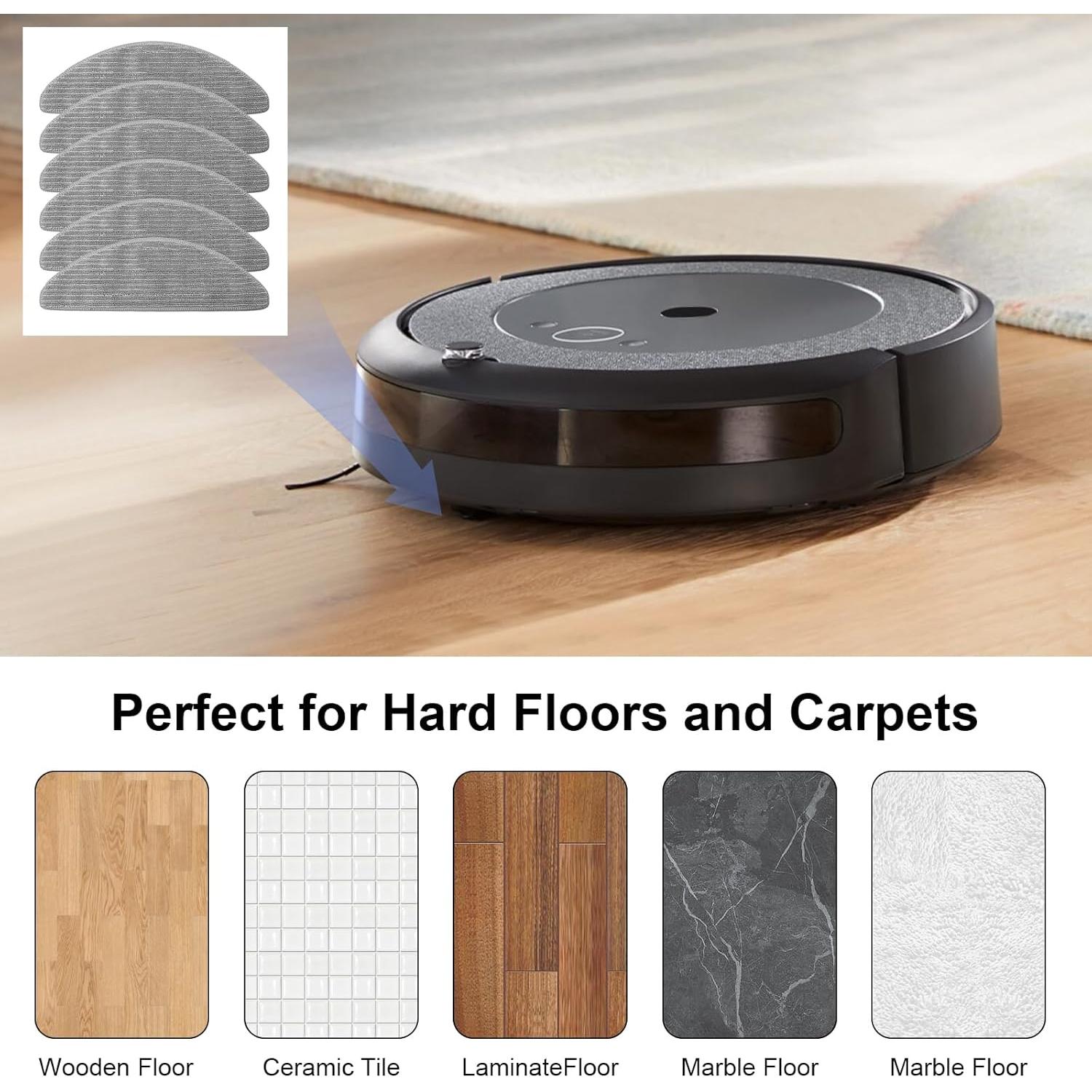 6 Almohadillas Reemplazo IRobot Roomba Combo i8/i5/j5 - Lavables