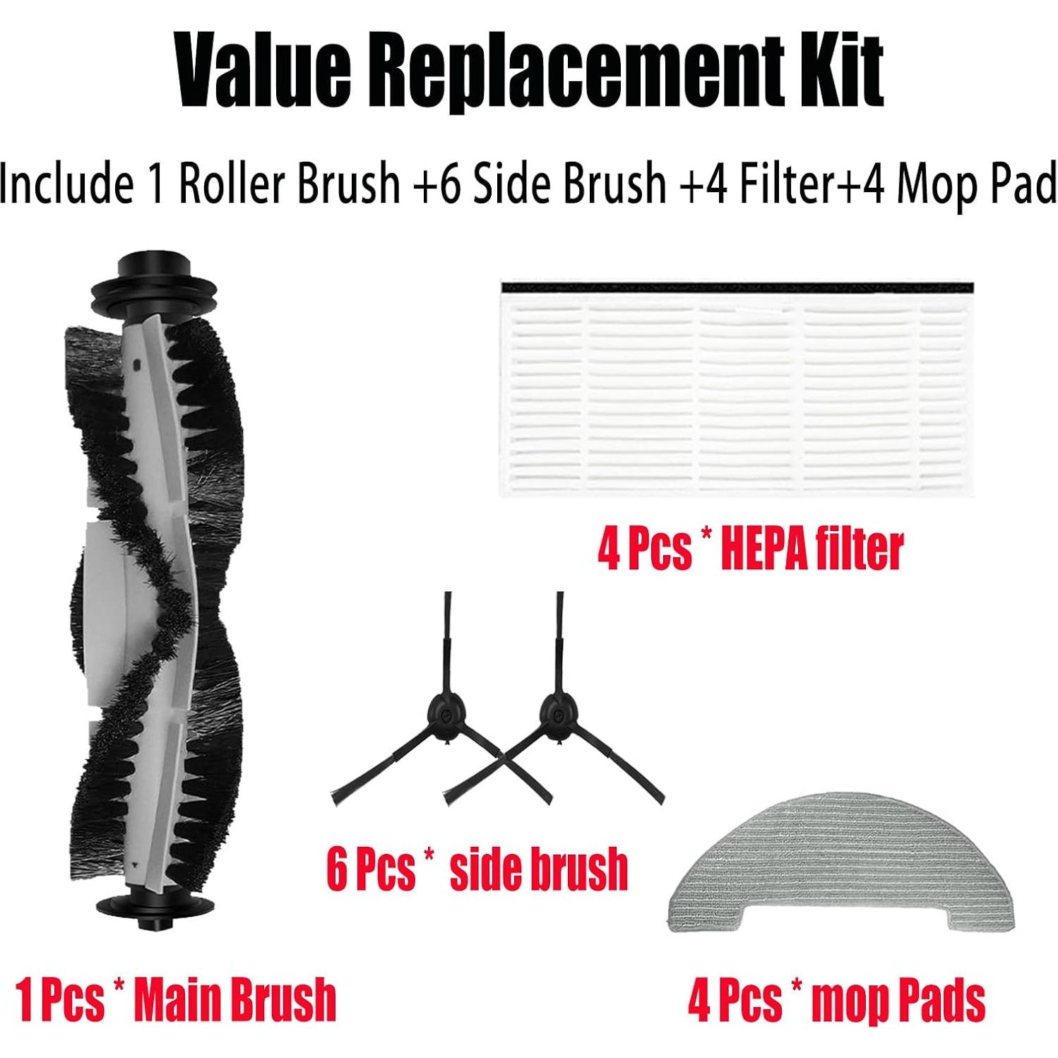 Kit de Repuestos para Aspiradora Robot XIEBro HR101 HR1010 K10