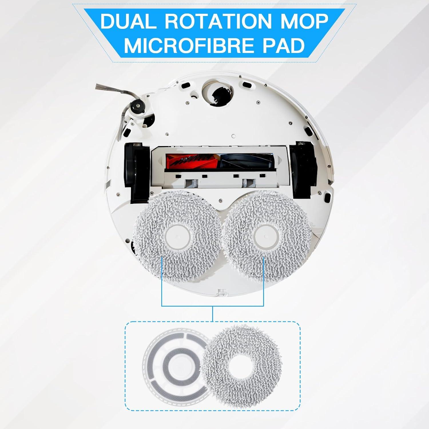 Paños de Mopa Reemplazo Fixbetter para Roborock Qrevo 2 Piezas