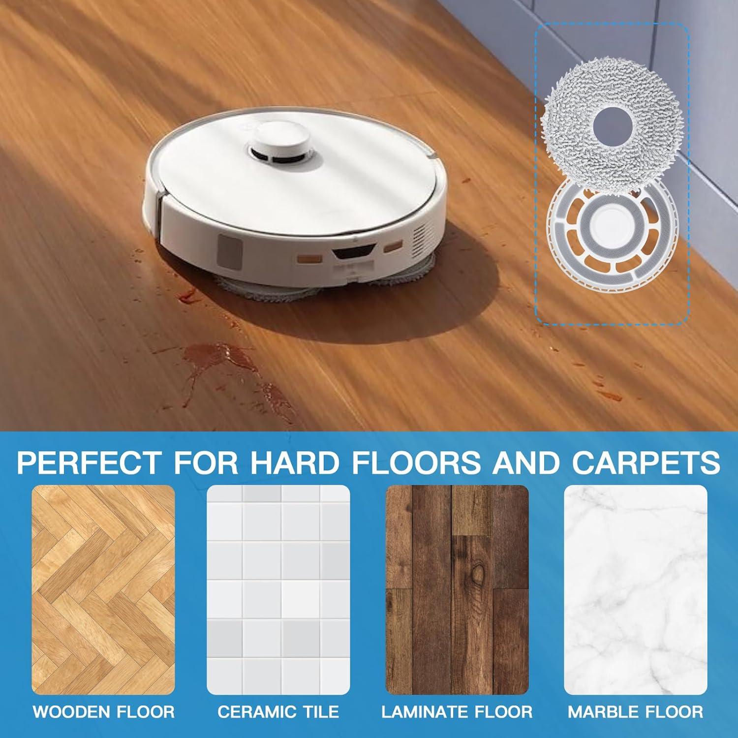 Paños de Mopa Reemplazo Fixbetter para Roborock Qrevo 2 Piezas