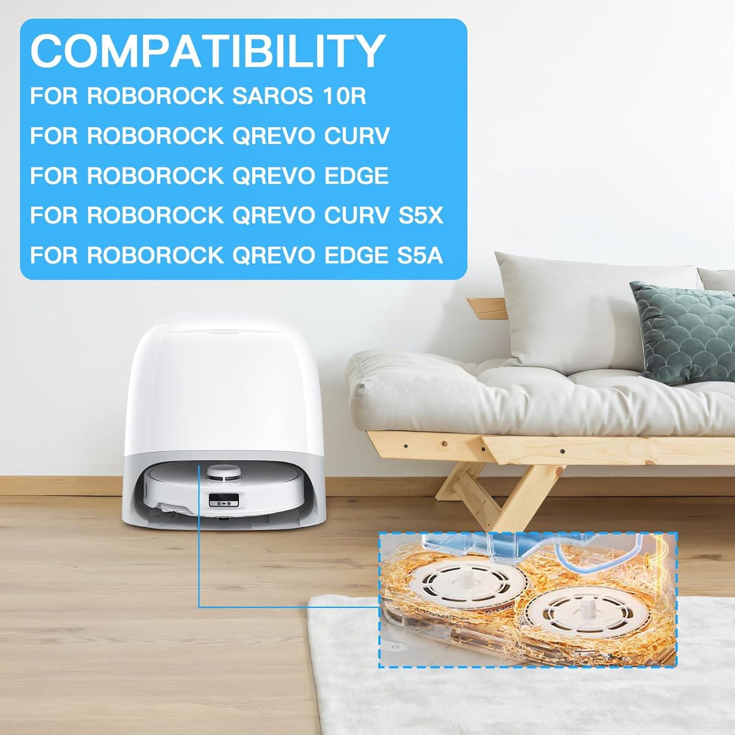 Paños de Mopa Reemplazo Fixbetter para Roborock Qrevo 2 Piezas
