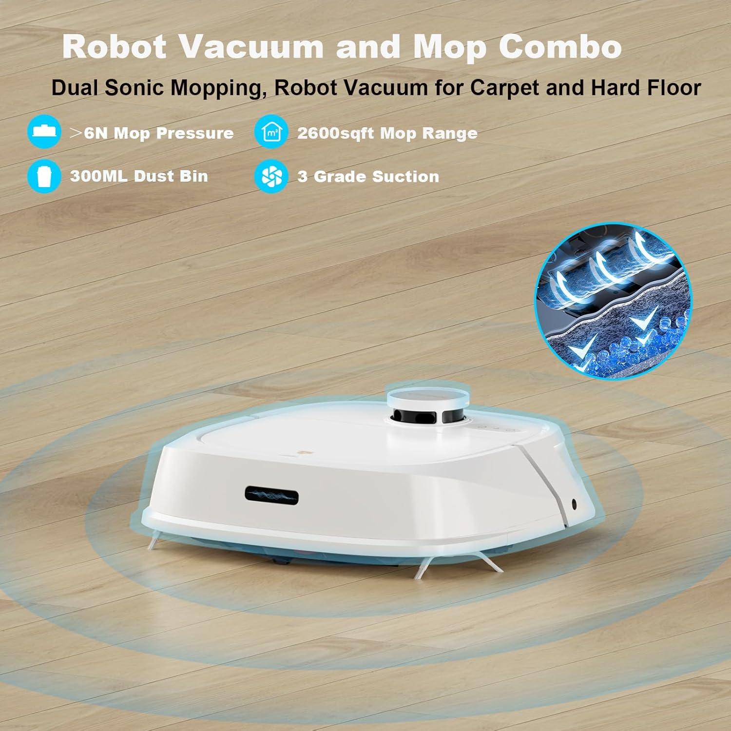 Aspiradora Robot TECBOT M1 Pro con Navegación LiDAR 150min