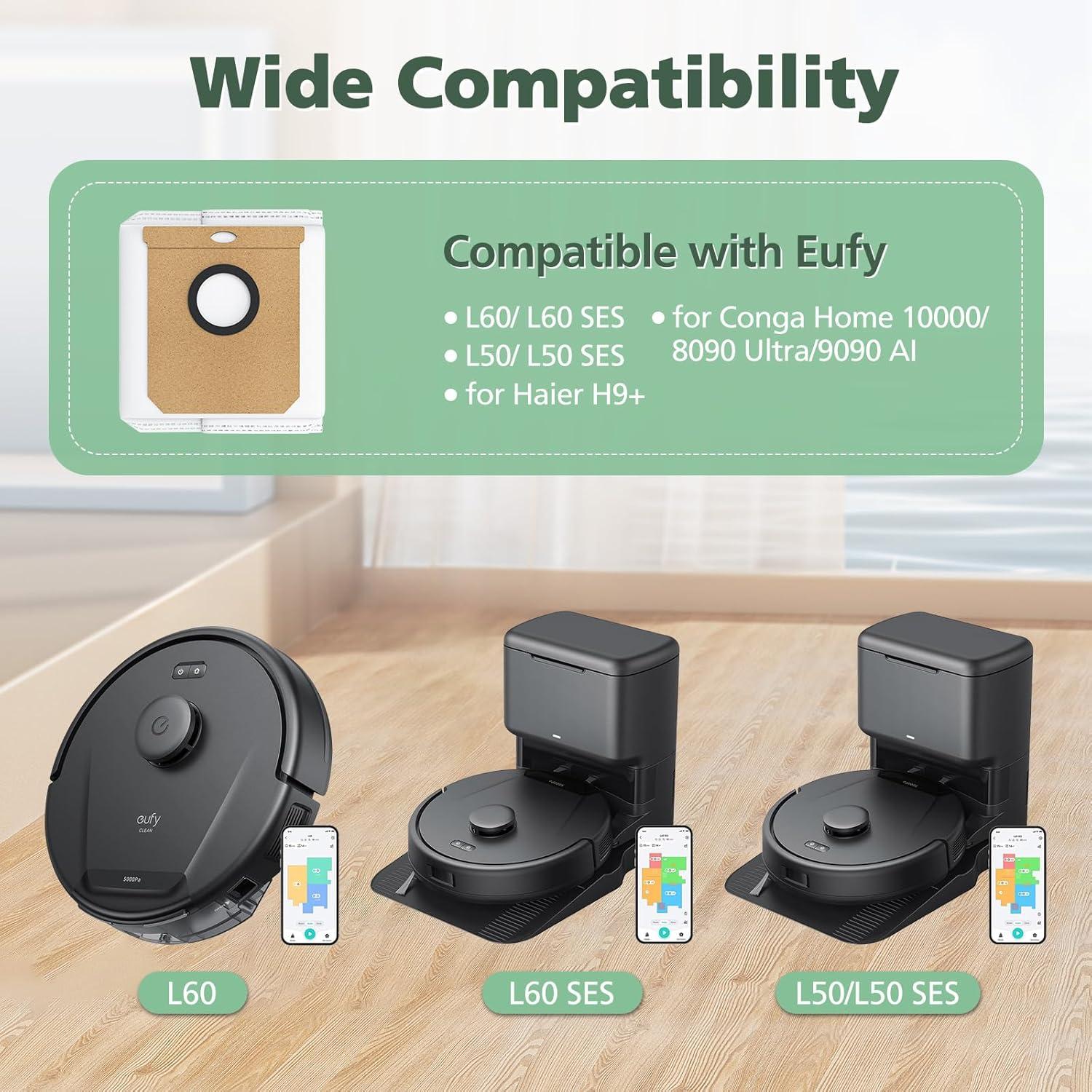 Paquete de 10 bolsas de repuesto eufy L60 SES 2.5L