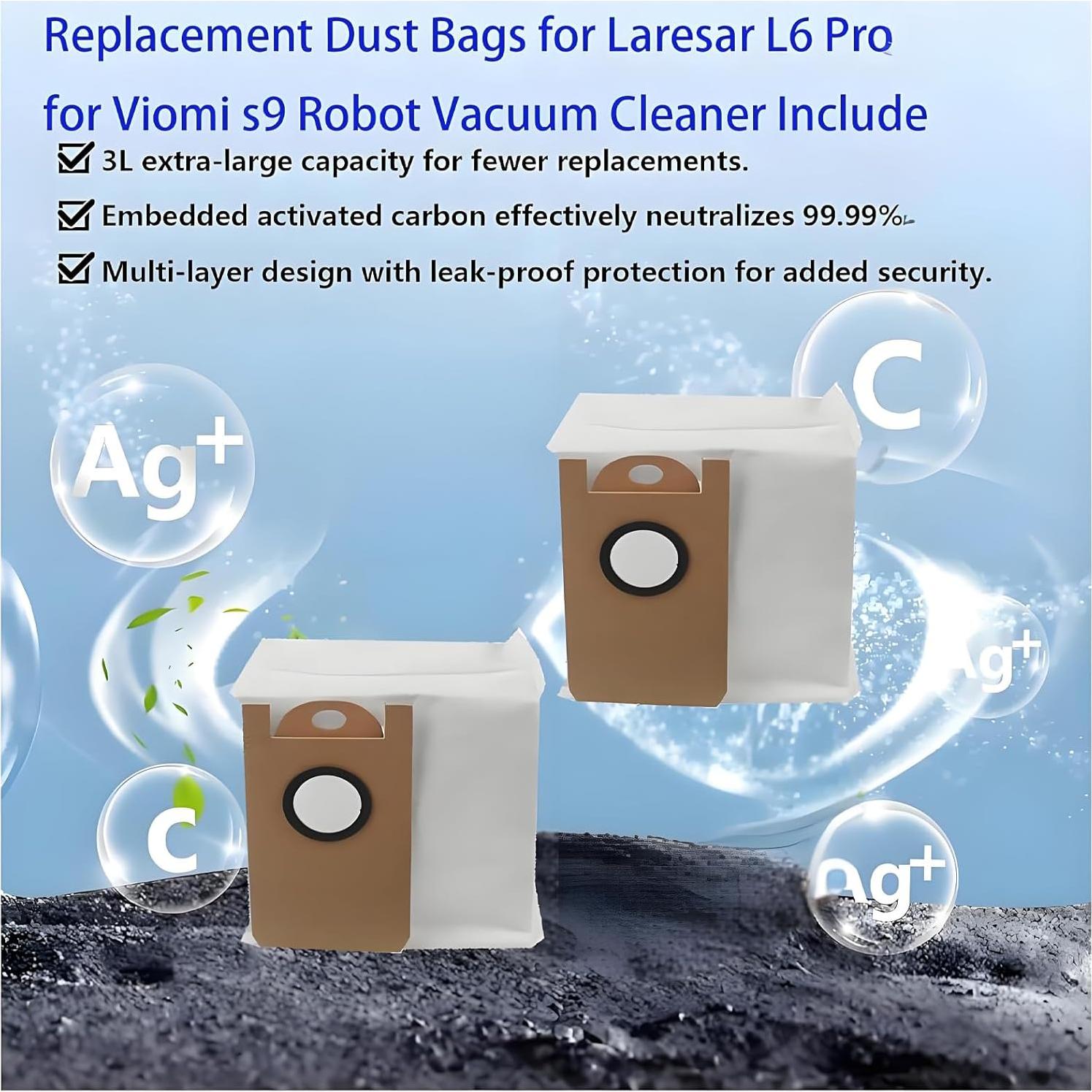 Bolsas de Repuesto Jpbaisqic para Laresar L6 Pro - 10 Unidades