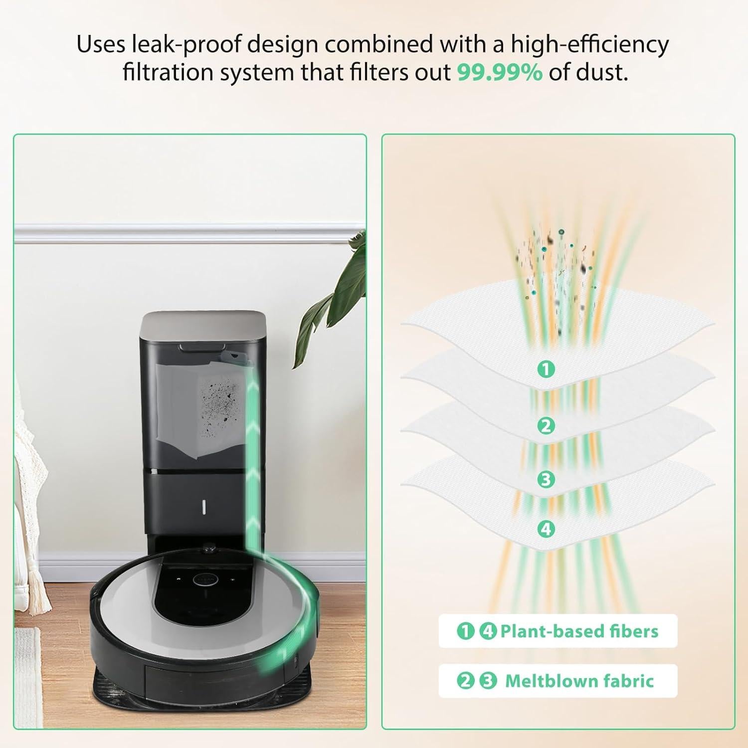 Paquete de 12 bolsas de vacío MATFORCA para iRobot Roomba