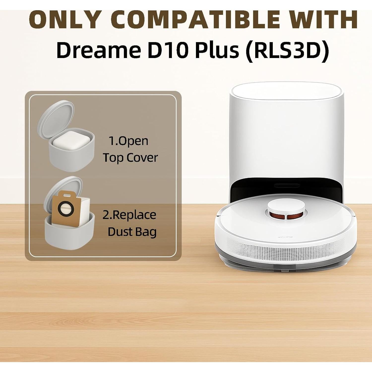 10 Bolsas de Polvo HUIZHEN 4L para Aspiradora Dreame D10 Plus