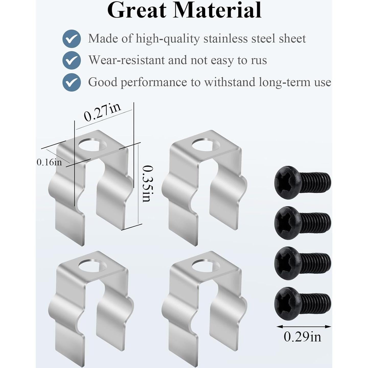 8 Clips de Montaje de Metal para Aspiradora Robot Shark IQ