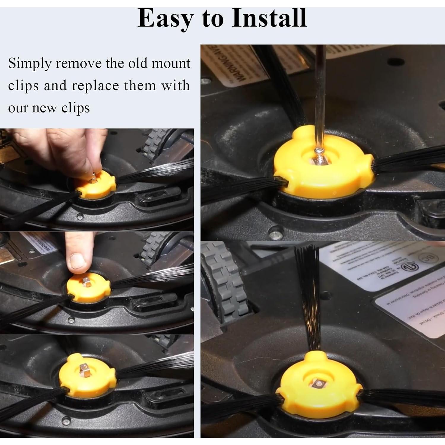 8 Clips de Montaje de Metal para Aspiradora Robot Shark IQ