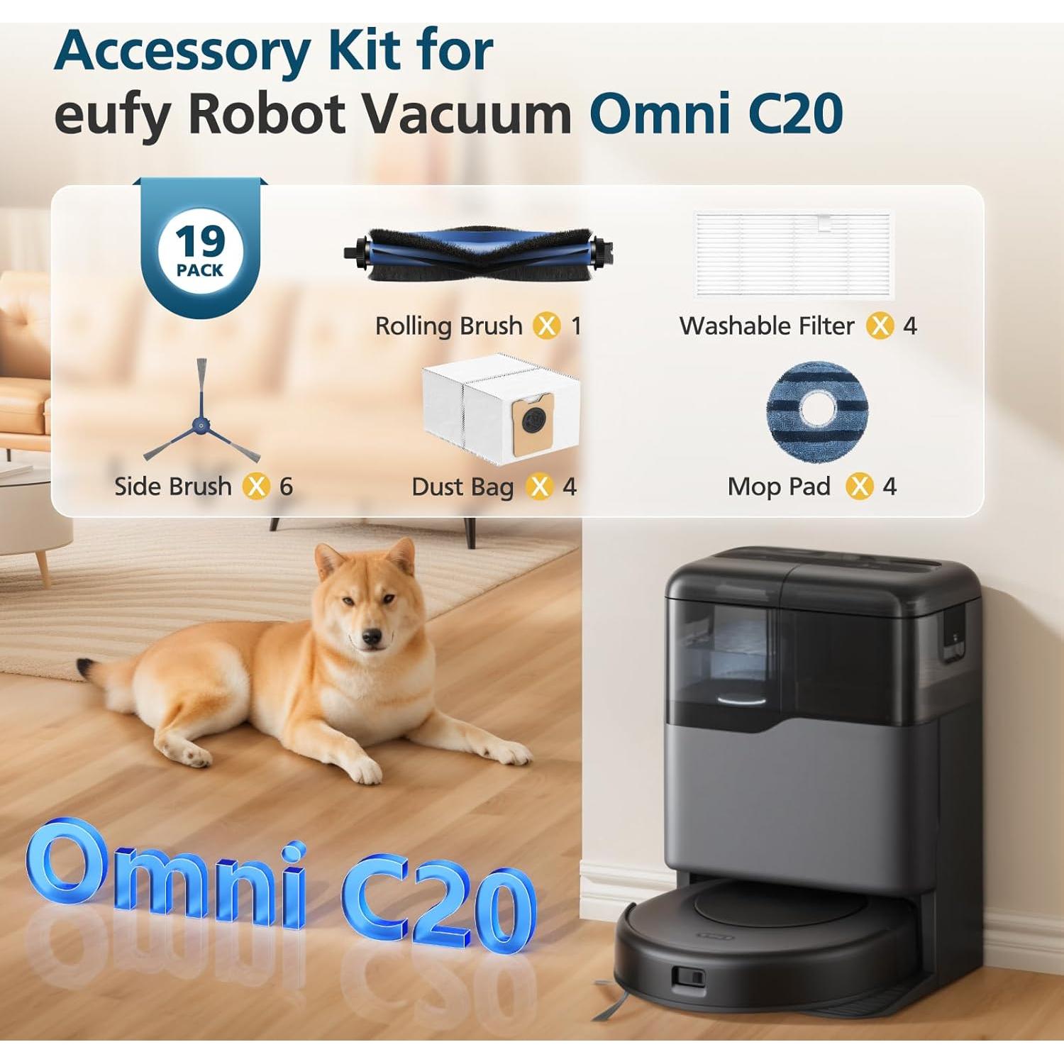 Kit de Repuestos Lacvik para Aspiradora eufy Omni C20 - 19 Piezas