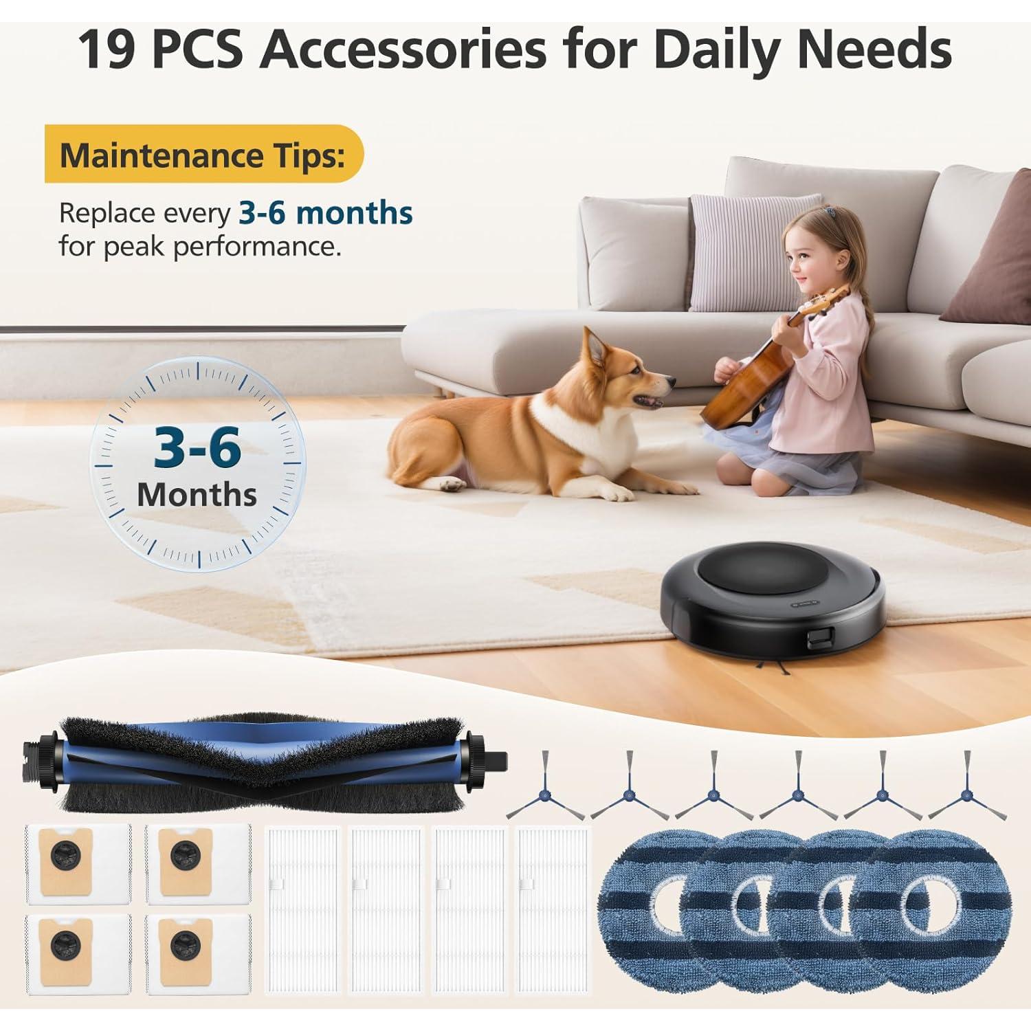 Kit de Repuestos Lacvik para Aspiradora eufy Omni C20 - 19 Piezas