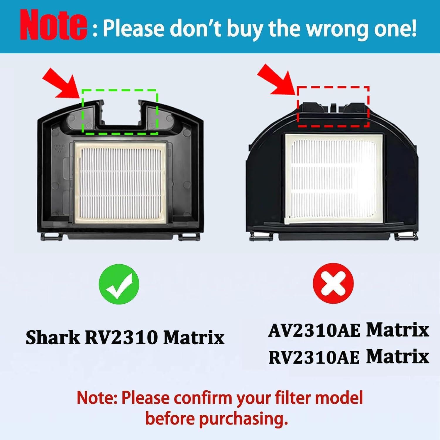 4 Filtros HEPA Moupaa para Aspiradora Robot Shark RV2310 Matrix