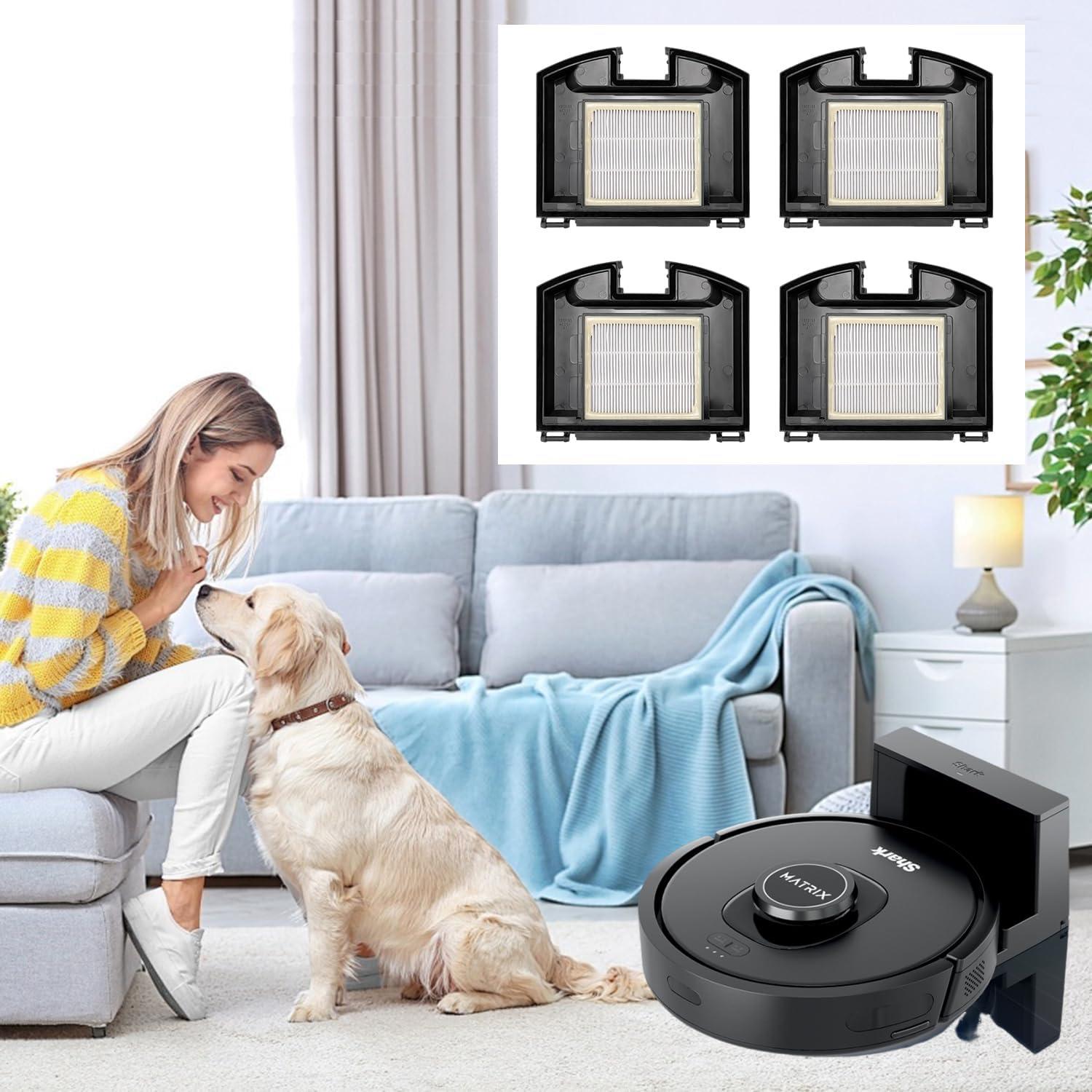 4 Filtros HEPA Moupaa para Aspiradora Robot Shark RV2310 Matrix