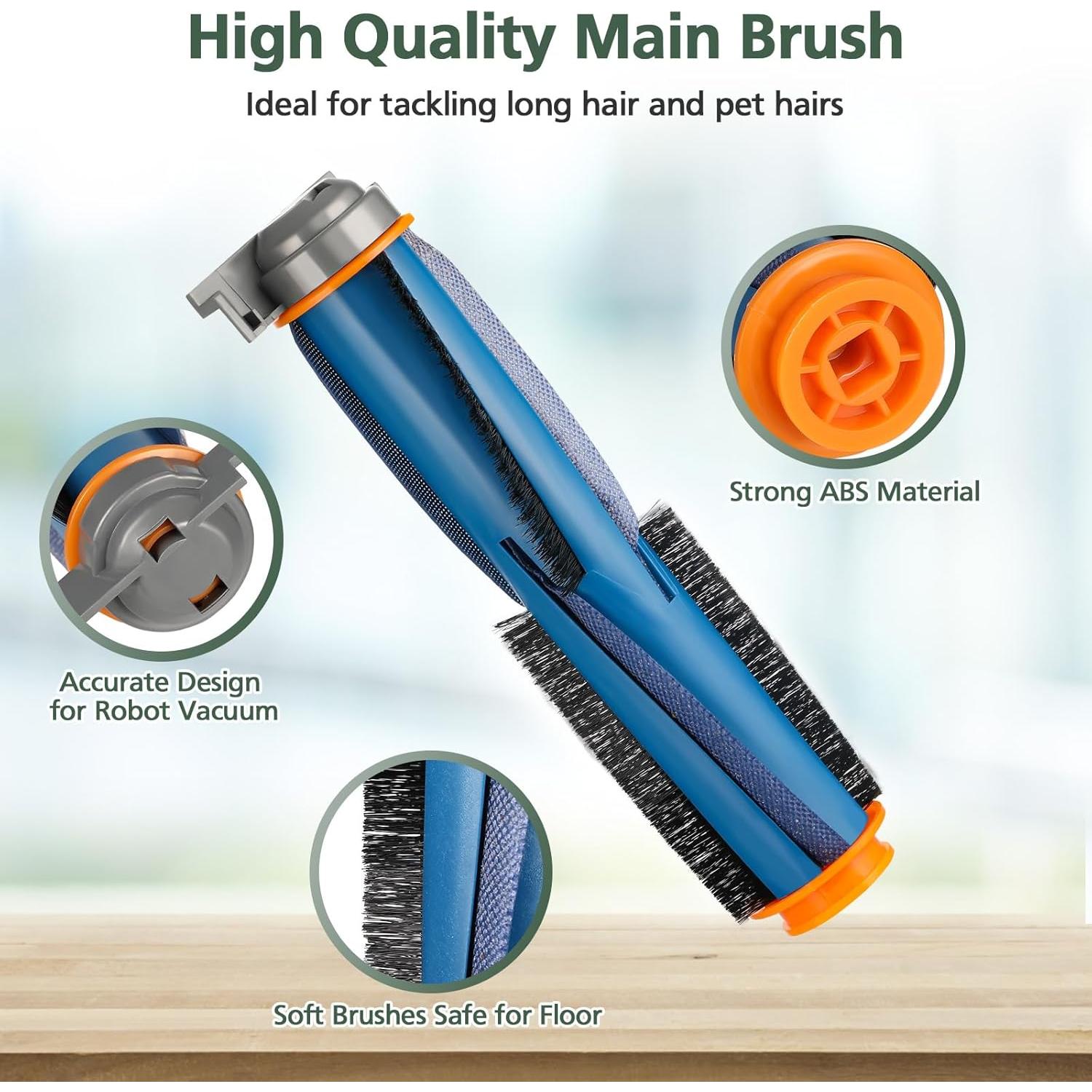 Vacuum Replacement Parts Compatible With Shark RV2310AE AV2310AE RV2310AE RV2320S UR2350AE RV2300S Matrix Robot Vacuum Cleaner, 1 Brush, 2 HEPA Filter, 4 Side Brush, 1 Sponge Filter(Not For RV2310)