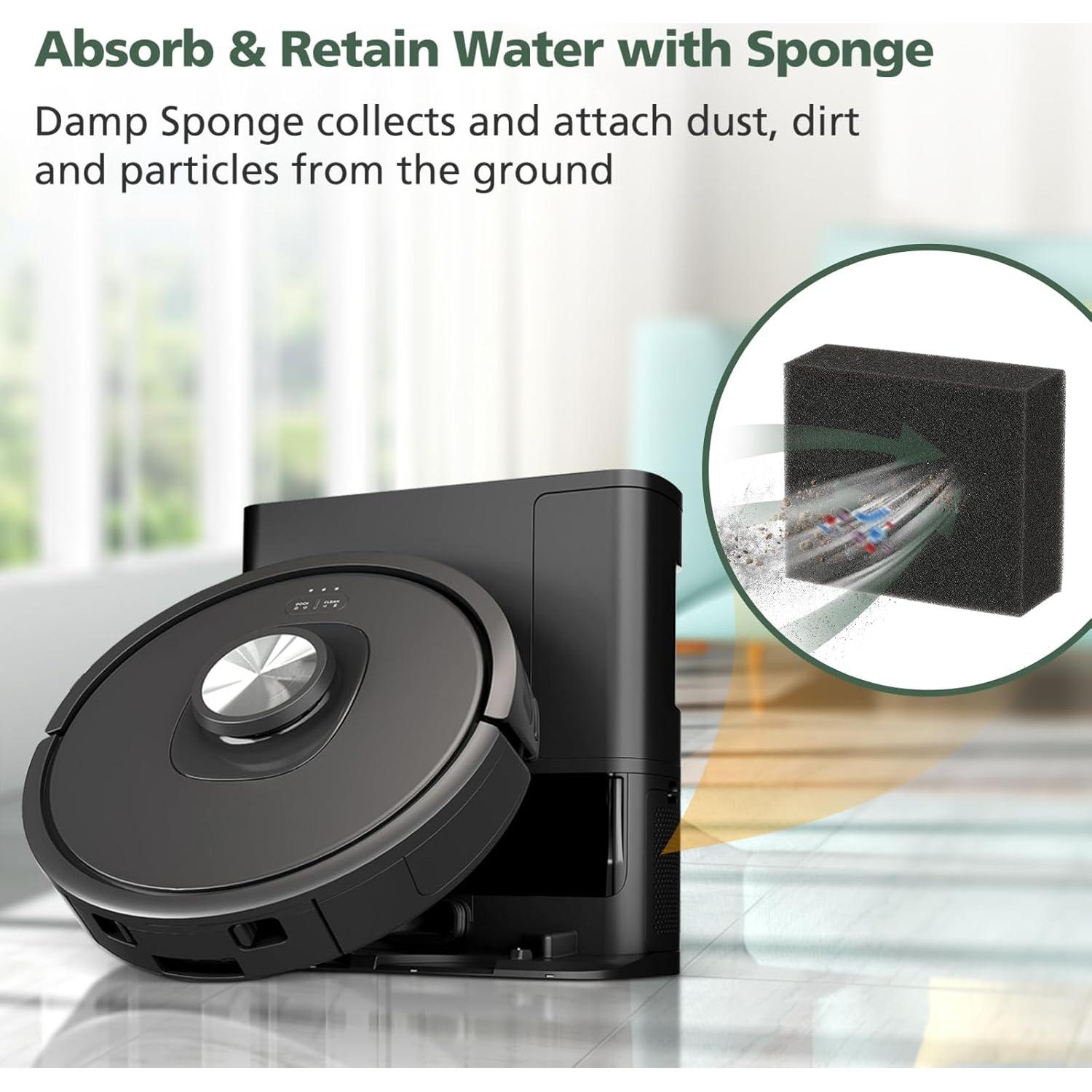 Vacuum Replacement Parts Compatible With Shark RV2310AE AV2310AE RV2310AE RV2320S UR2350AE RV2300S Matrix Robot Vacuum Cleaner, 1 Brush, 2 HEPA Filter, 4 Side Brush, 1 Sponge Filter(Not For RV2310)