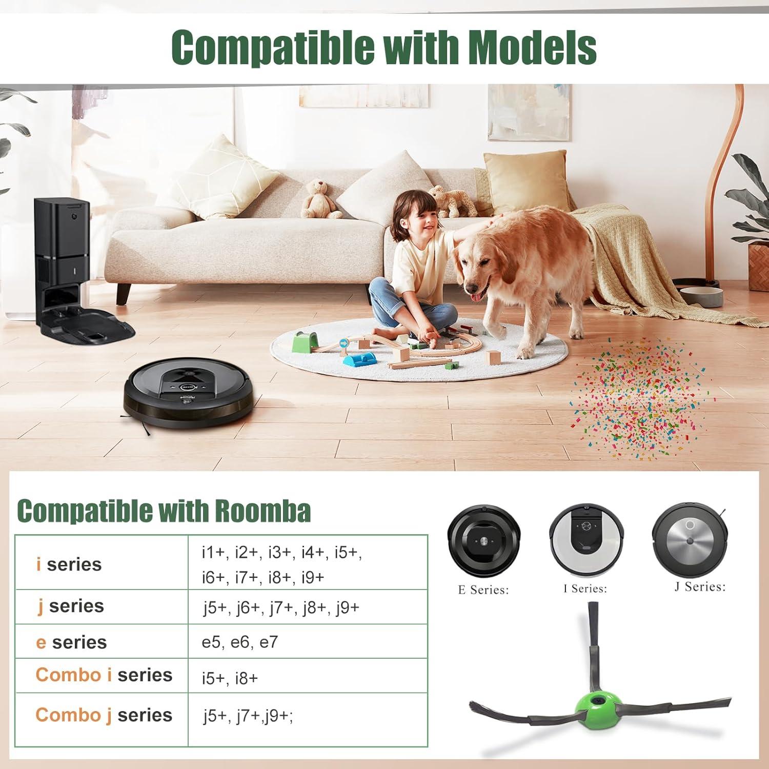 Cepillos Laterales de Reemplazo Detetap para iRobot Roomba i/j/e