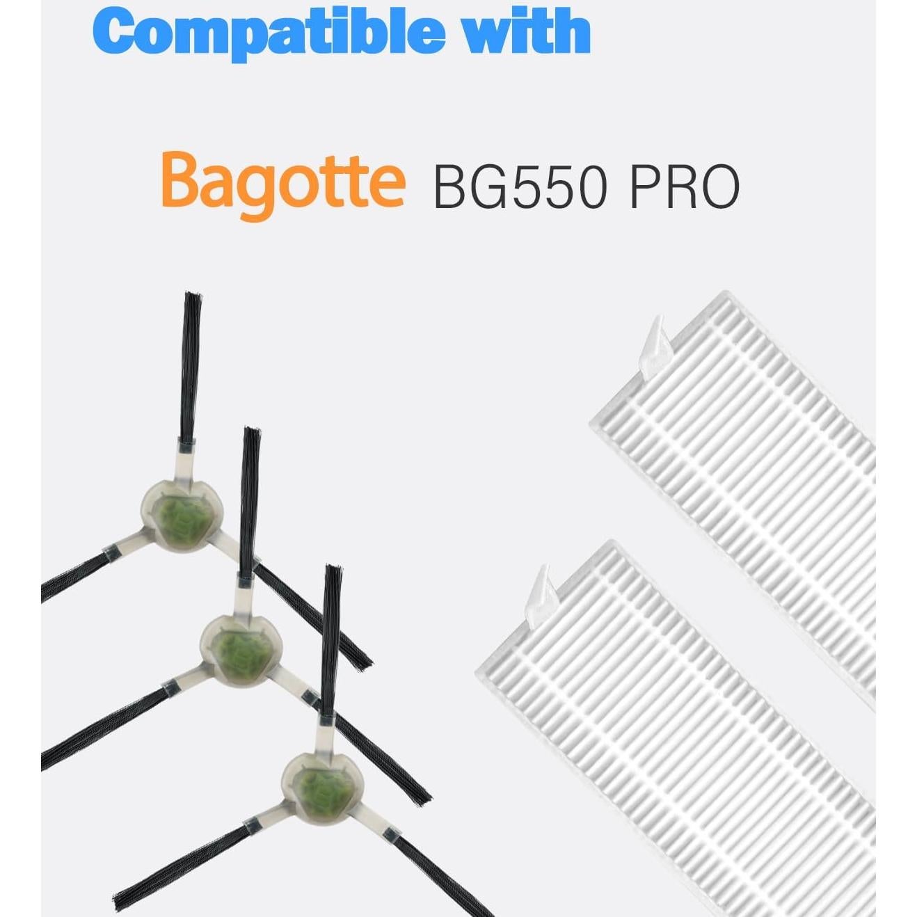 Kit de Repuesto BBT BAMBOOST para Aspiradora Robot BG550 Pro - 8 Piezas