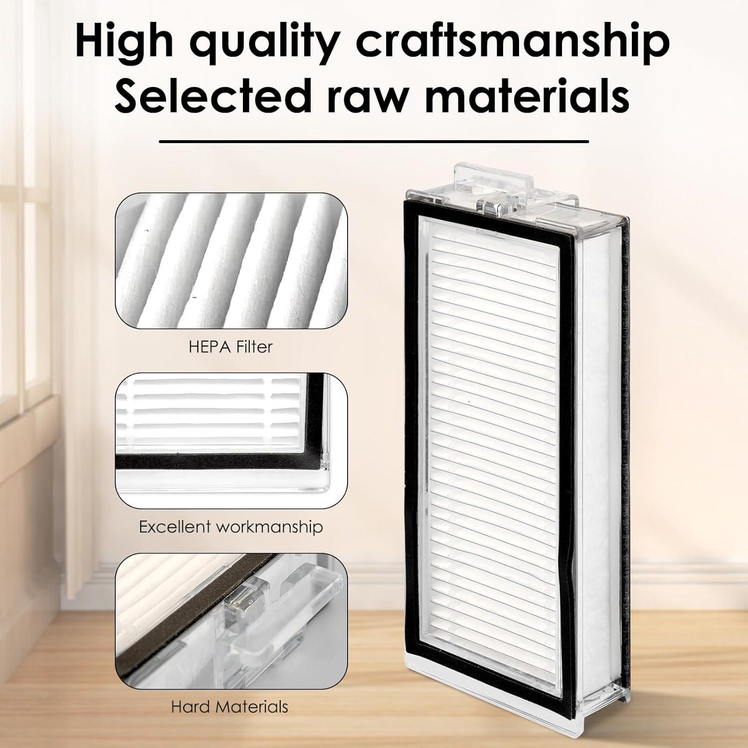 Filtros HEPA de Reemplazo CHAIN PEAK para Roborock - 8 Piezas