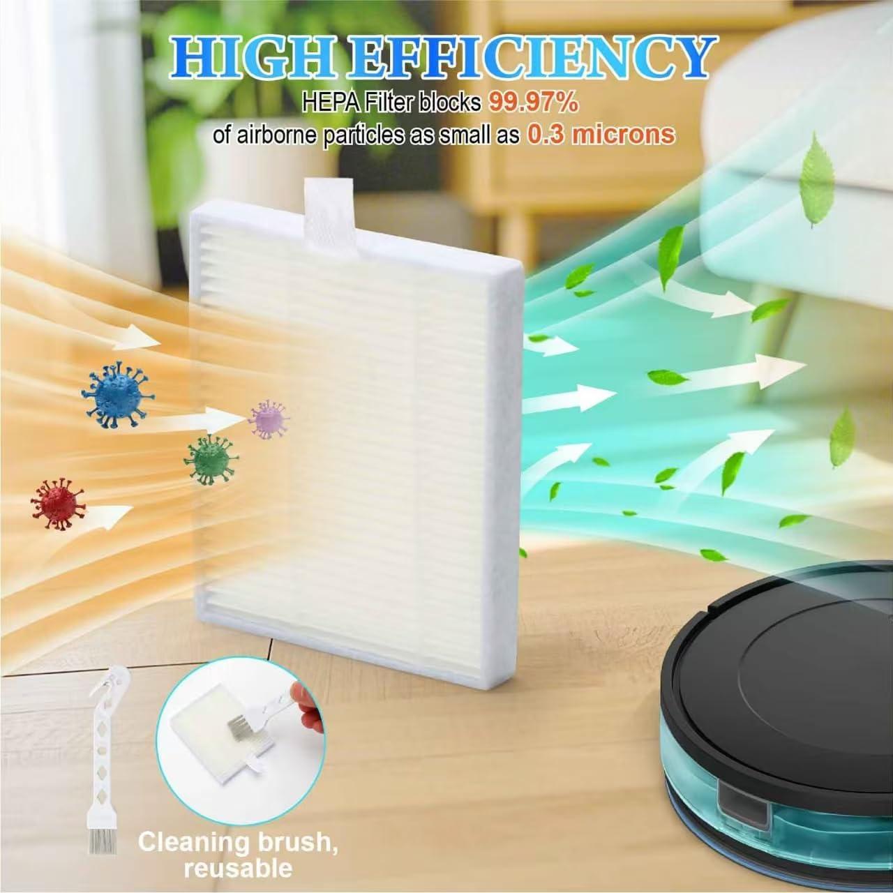 Accesorios de Repuesto iRobot Roomba 105 Vac - 2 Cepillos Rodantes, 4 Filtros Hepa, 4 Cepillos Laterales