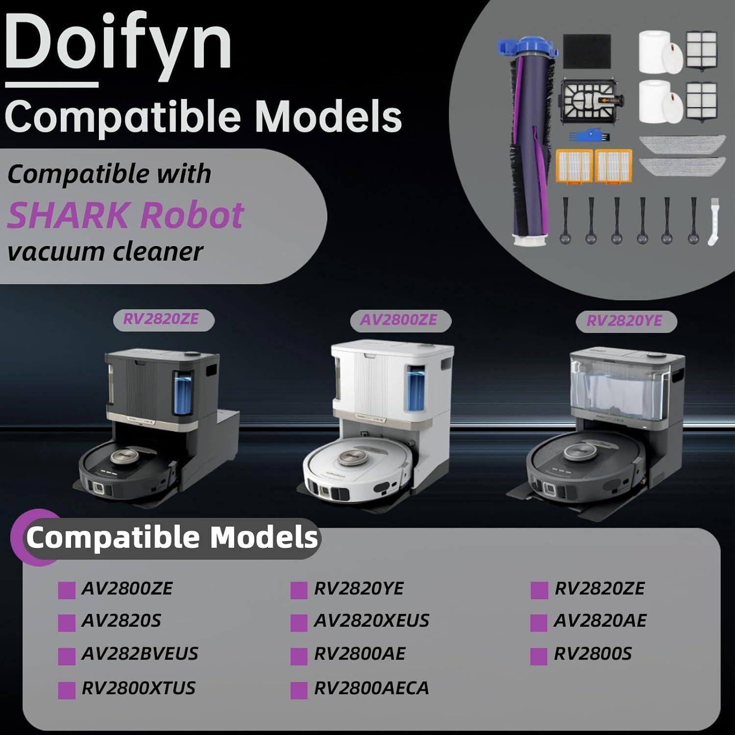 Kit de Repuestos Doifyn para Aspiradora Robot Shark AV2800ZE