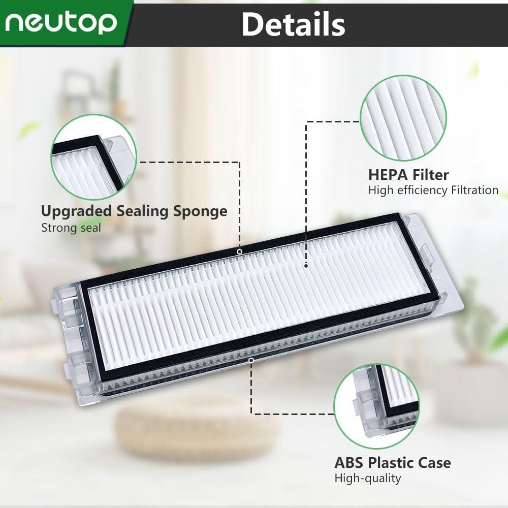 Filtros HEPA Neutop para Aspiradoras Robot Roborock Q5 Q5+ Q5 Plus - Paquete de 8