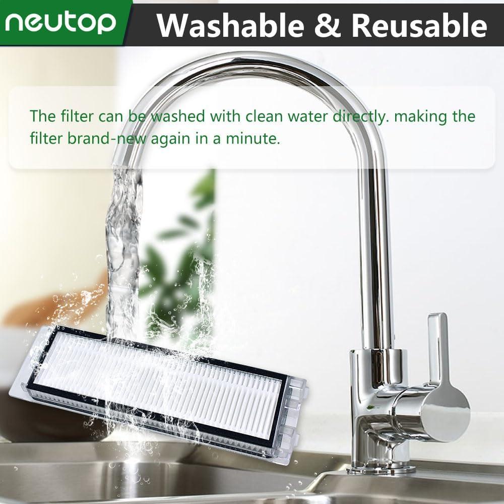 Filtros HEPA Neutop para Aspiradoras Robot Roborock Q5 Q5+ Q5 Plus - Paquete de 8