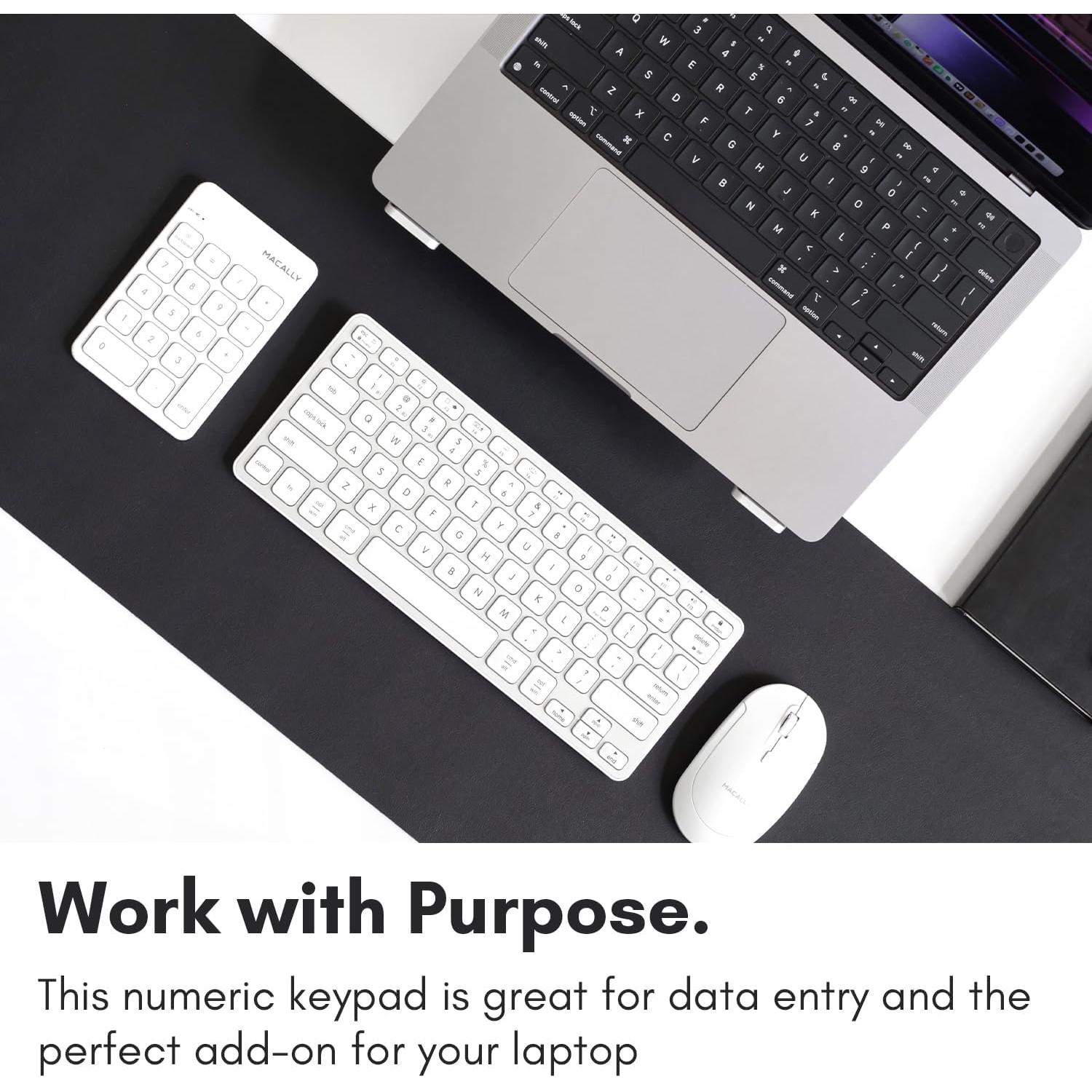 Teclado Numérico Bluetooth Macally 18 Teclas Inalámbrico
