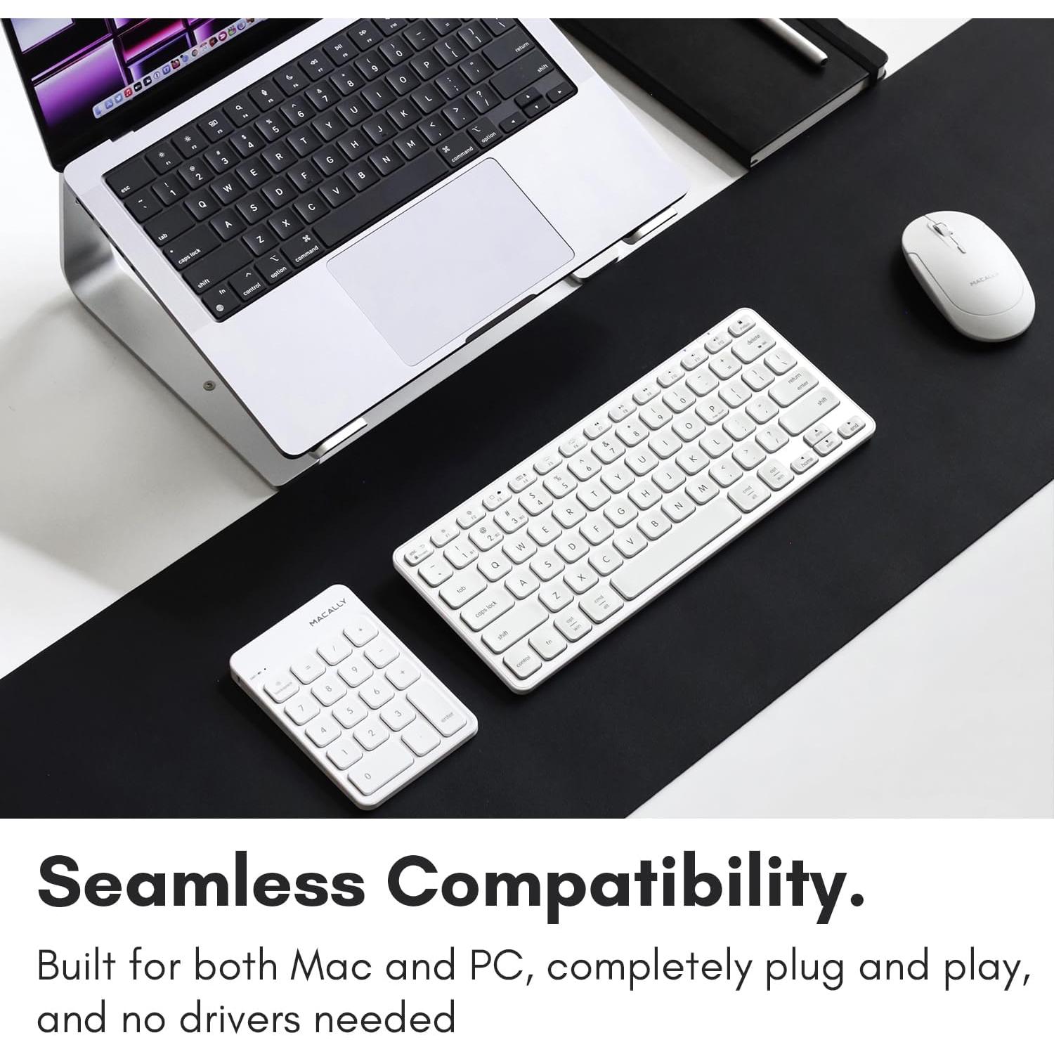 Teclado Numérico Bluetooth Macally 18 Teclas Inalámbrico