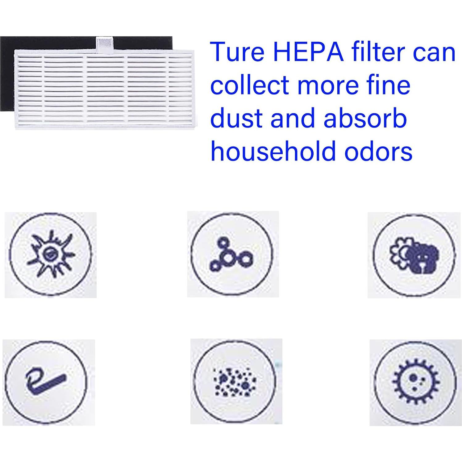 Kit de Accesorios HOMFILBIT iHRV6-BLK para Aspiradora Robot