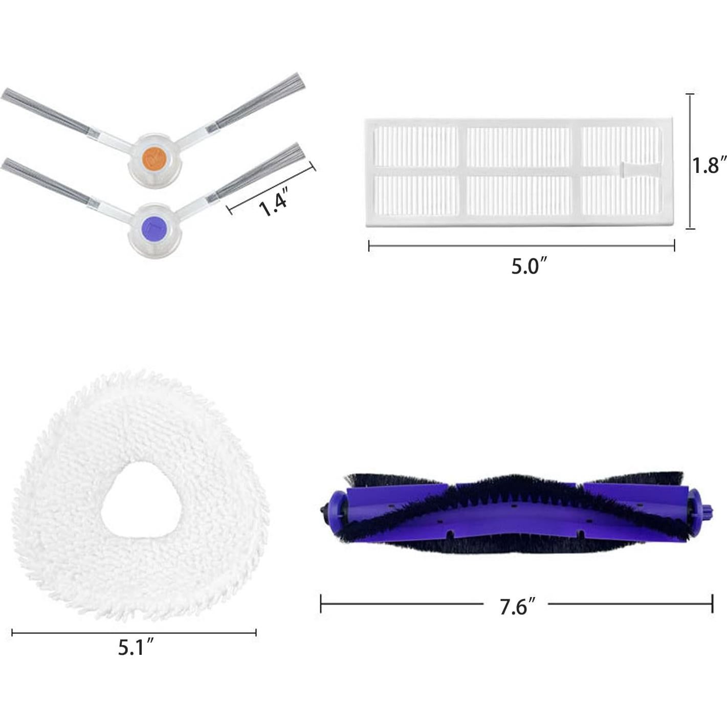 Kit de Reemplazo para Aspiradora Robot Narwal Freo - 9 Piezas