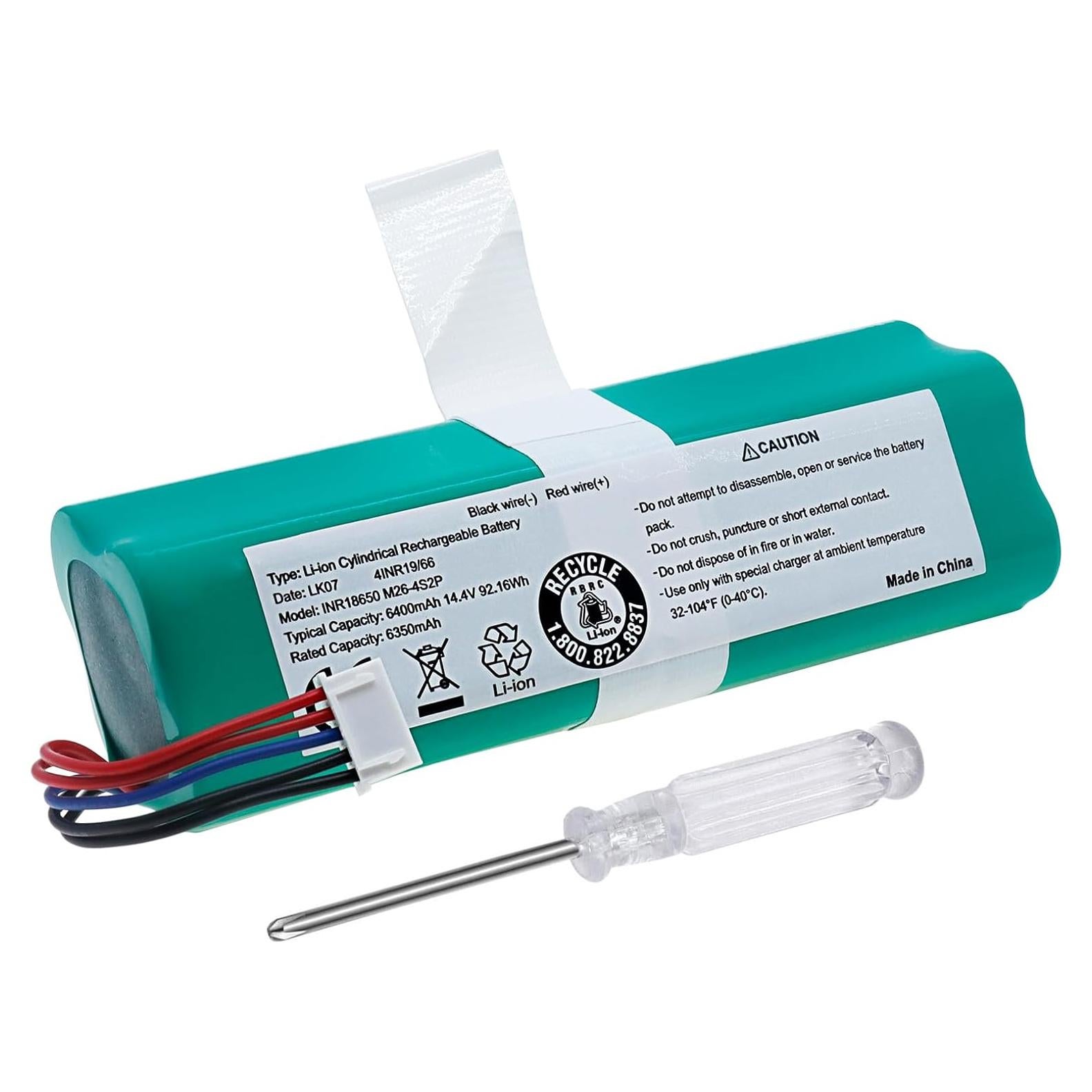 Batería Li-ion 14.4V 6400mAh para Ecovacs Deebot T8 T9